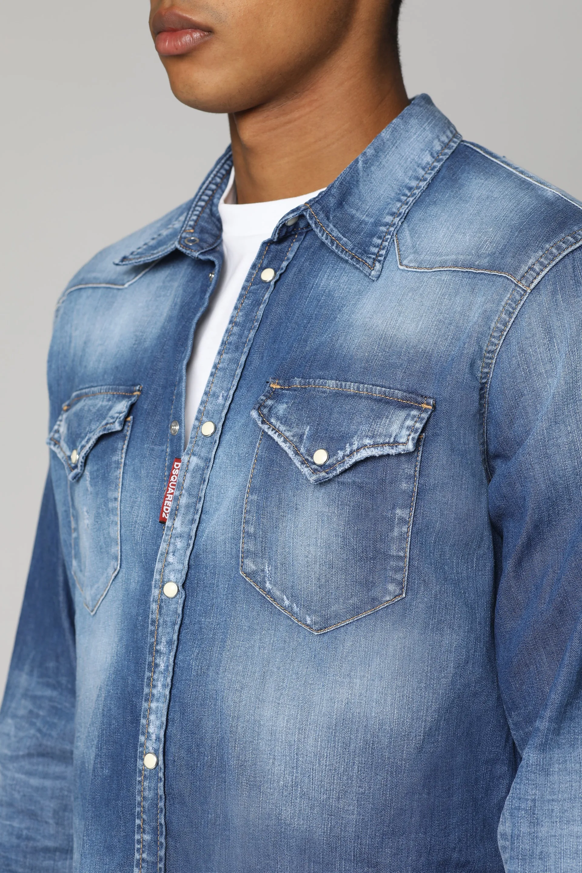 Dsquared2 Camicia in denim stile Western