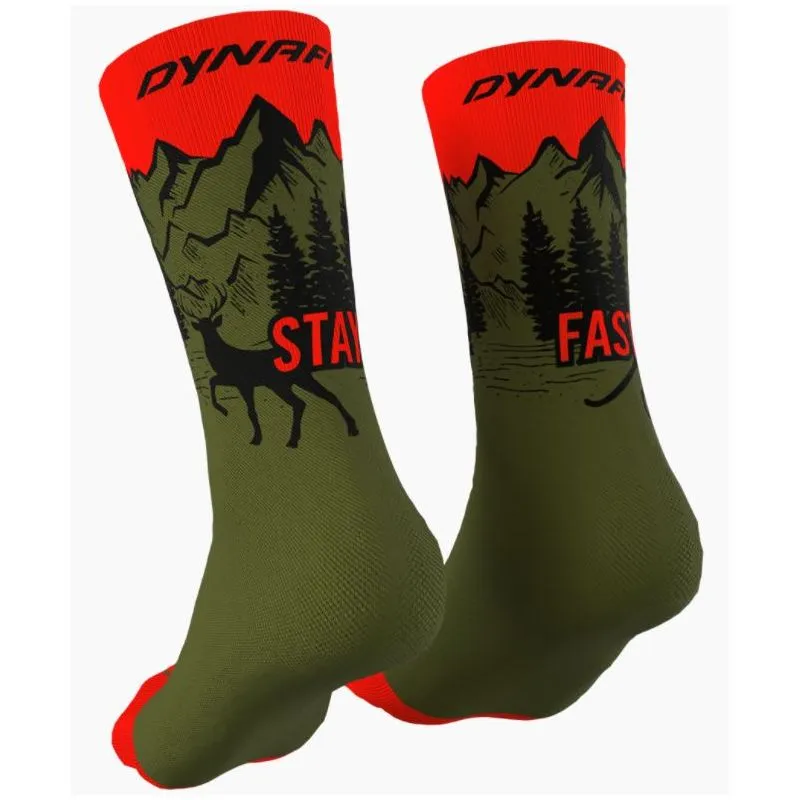 Dynafit Stay Fast Sk calzini da trail e alpinismo (muschio invernale)