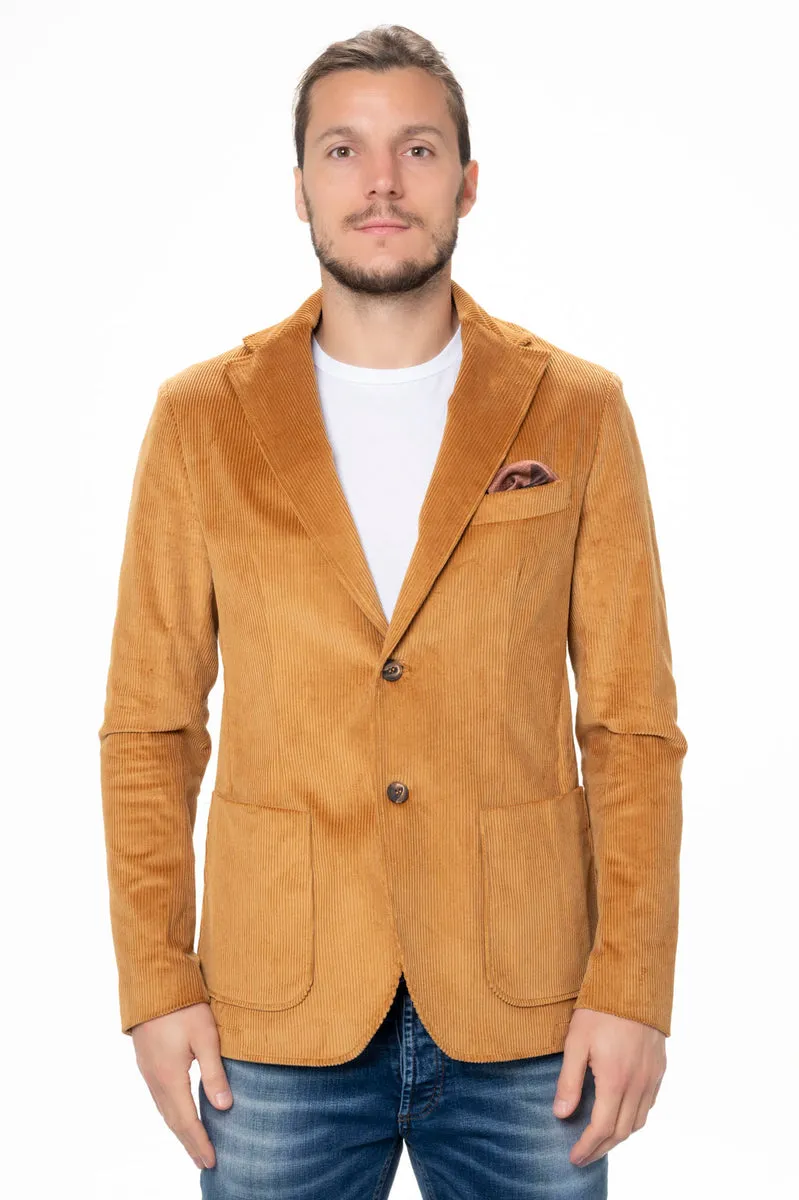  Elia Uomo Giacca ocra in velluto made in italy elia  