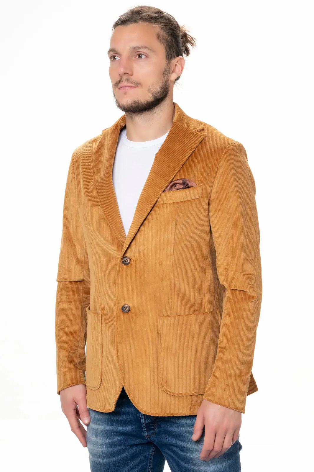  Elia Uomo Giacca ocra in velluto made in italy elia  