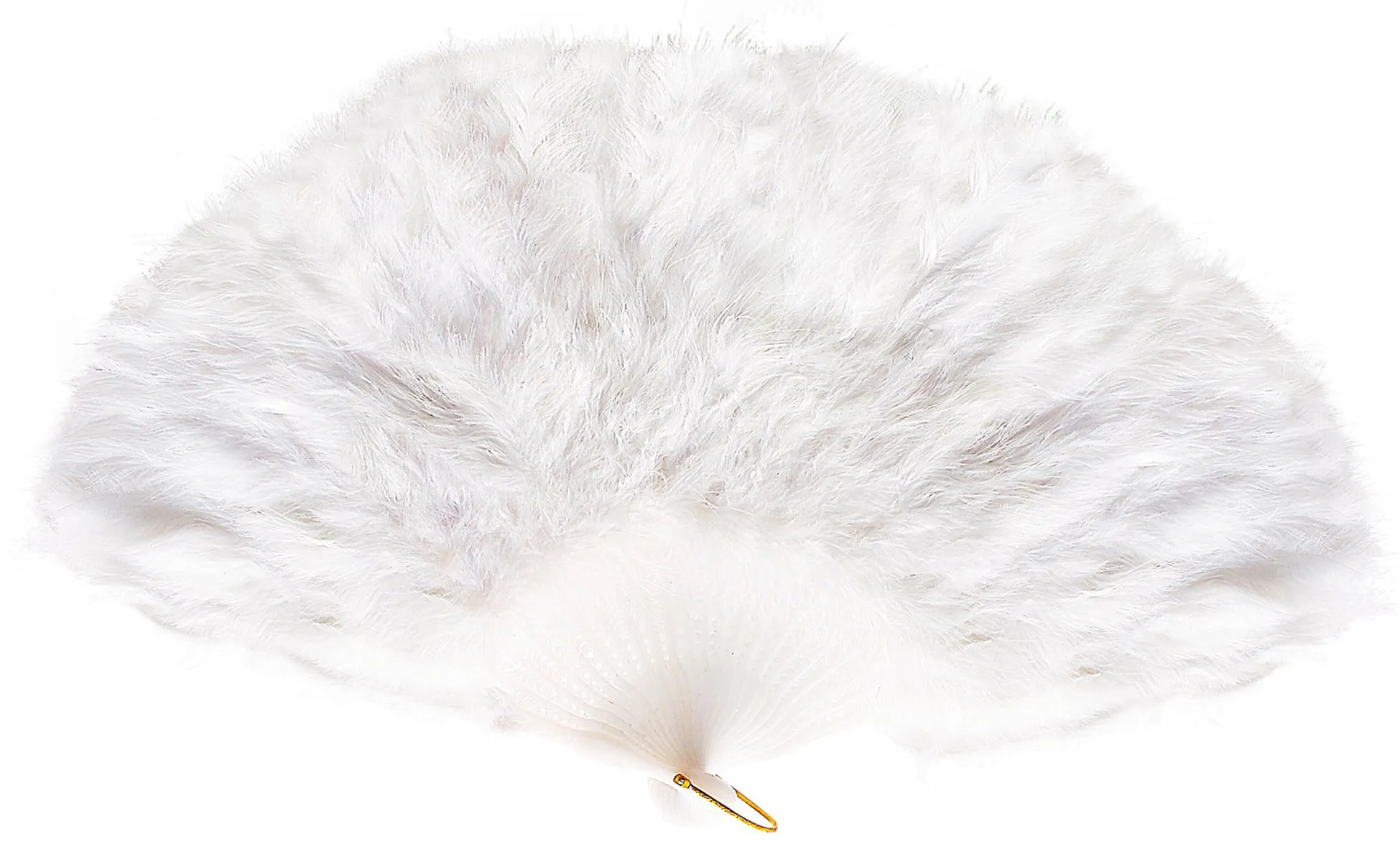 Fan Rococo bianco con piume