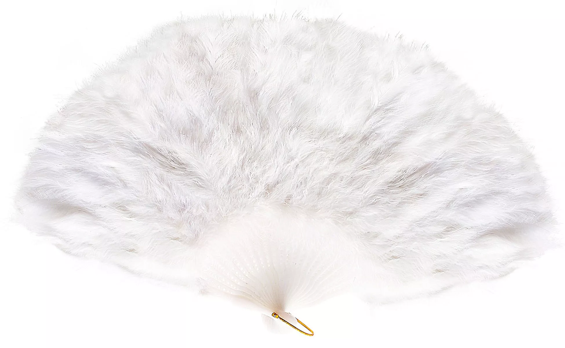 Fan Rococo bianco con piume