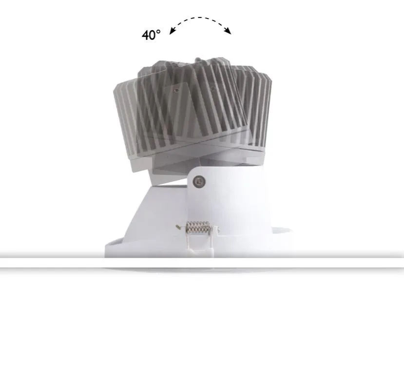 Faretto Da Incasso Rotondo Led 45w Orientabile Bianco