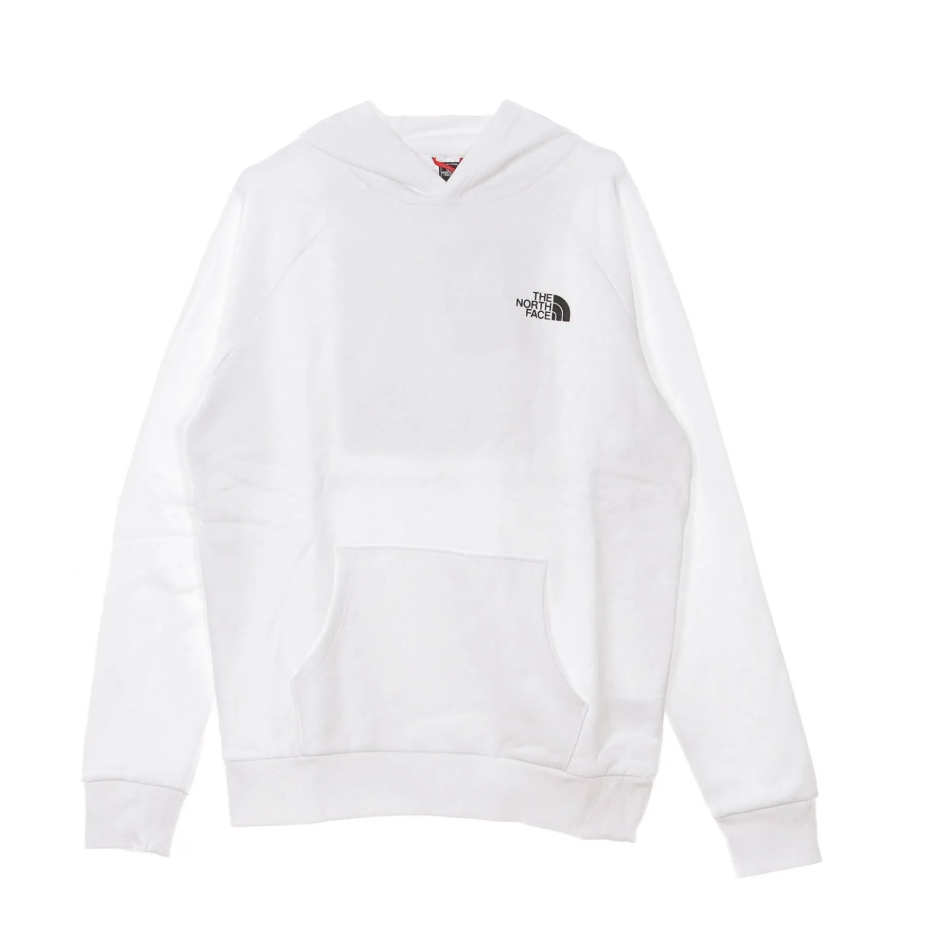 Felpa Cappuccio Uomo Raglan Red Box Hd White