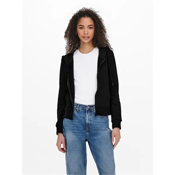 Felpa donna con capuccio e zip