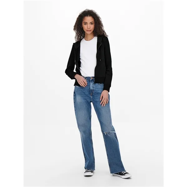 Felpa donna con capuccio e zip
