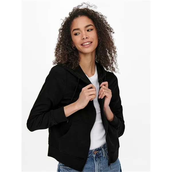 Felpa donna con capuccio e zip