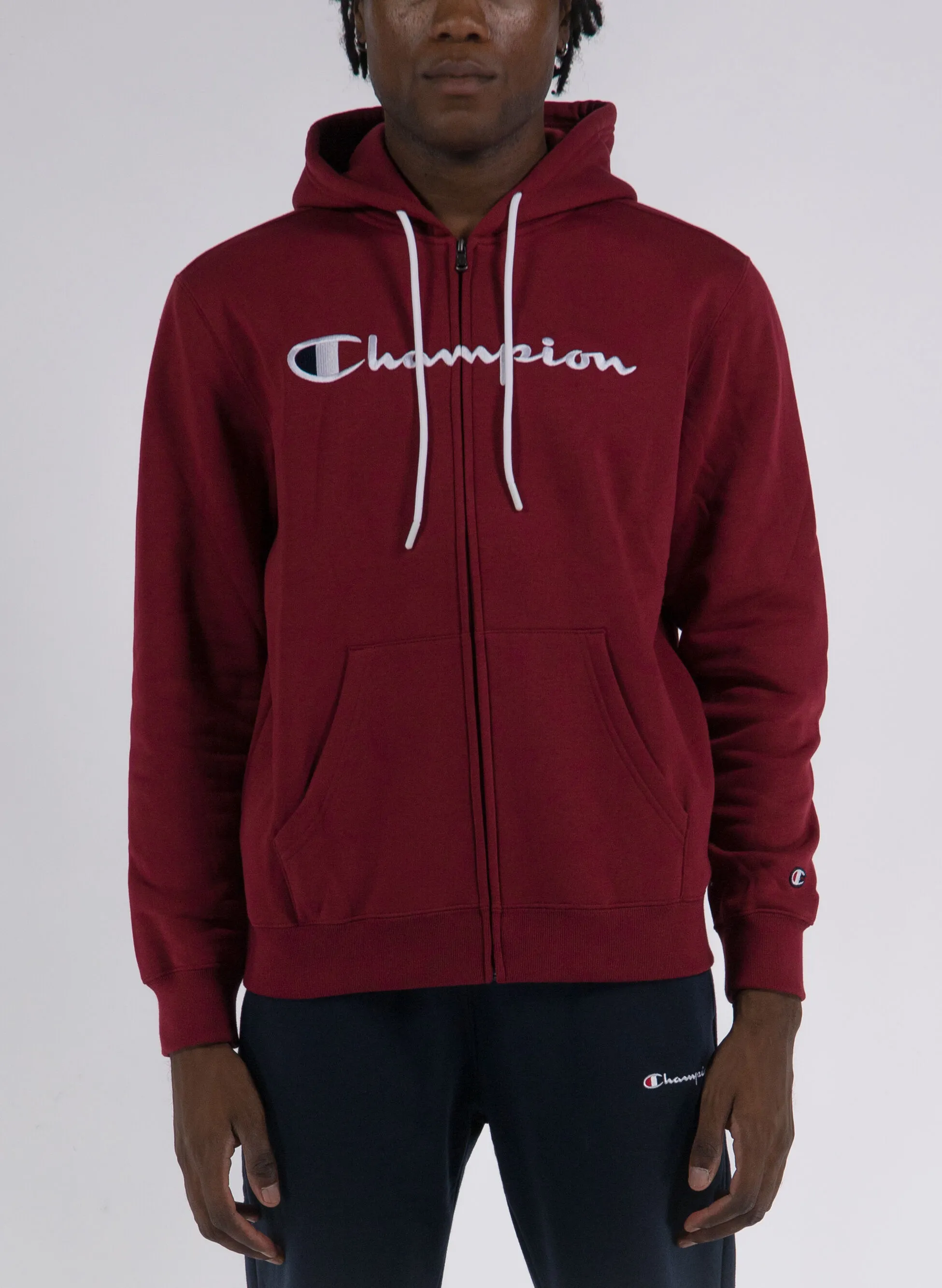 felpa full zip con logo