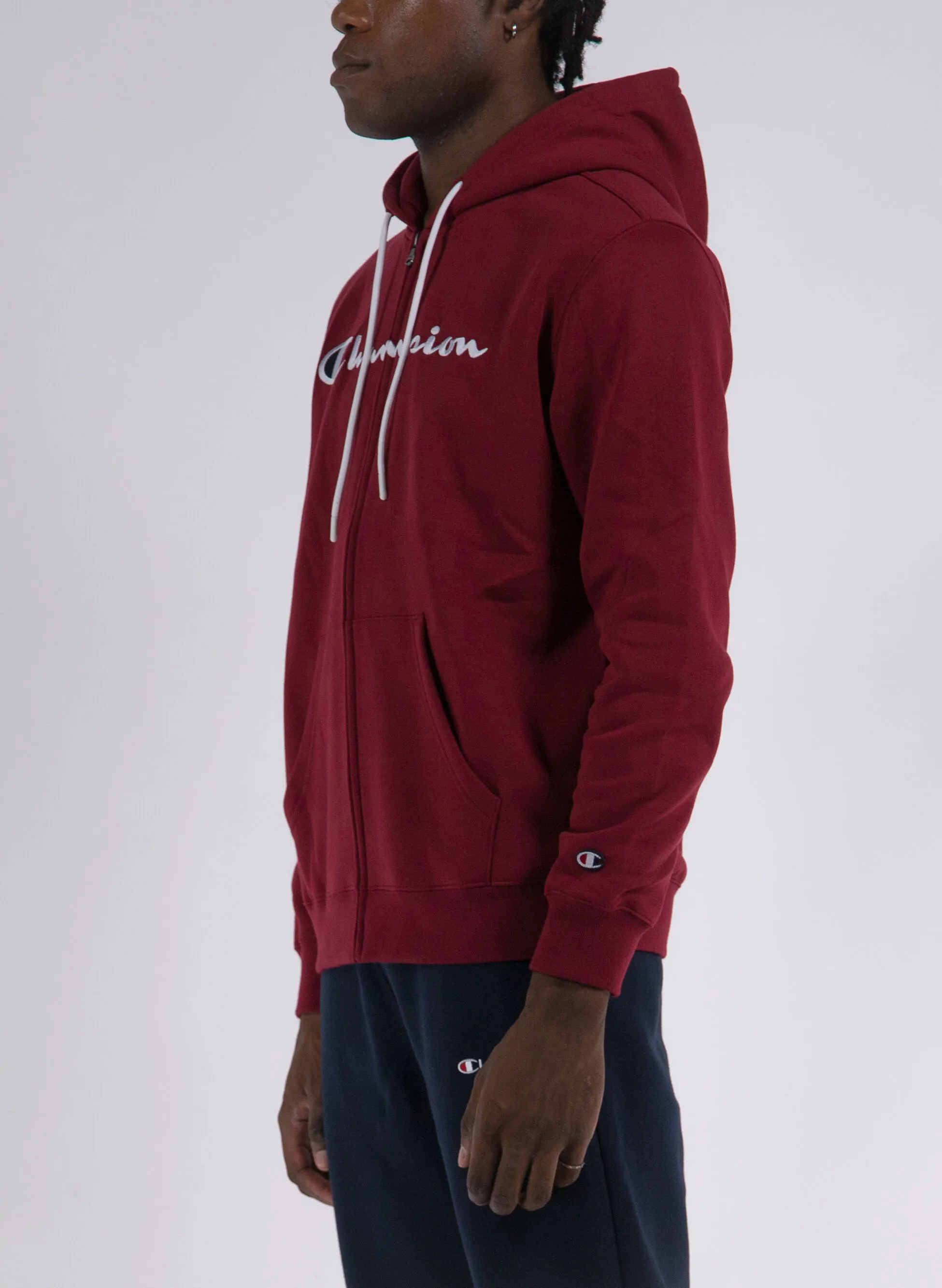 felpa full zip con logo