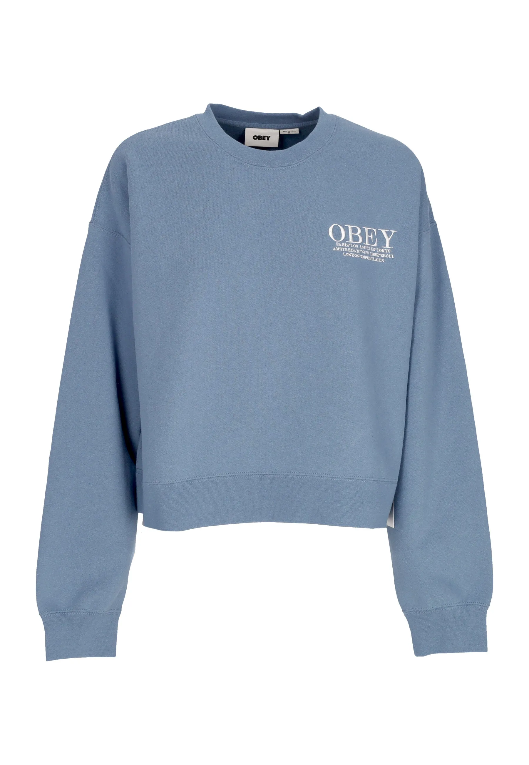 Felpa Girocollo Donna W Cities Crew Coronet Blue