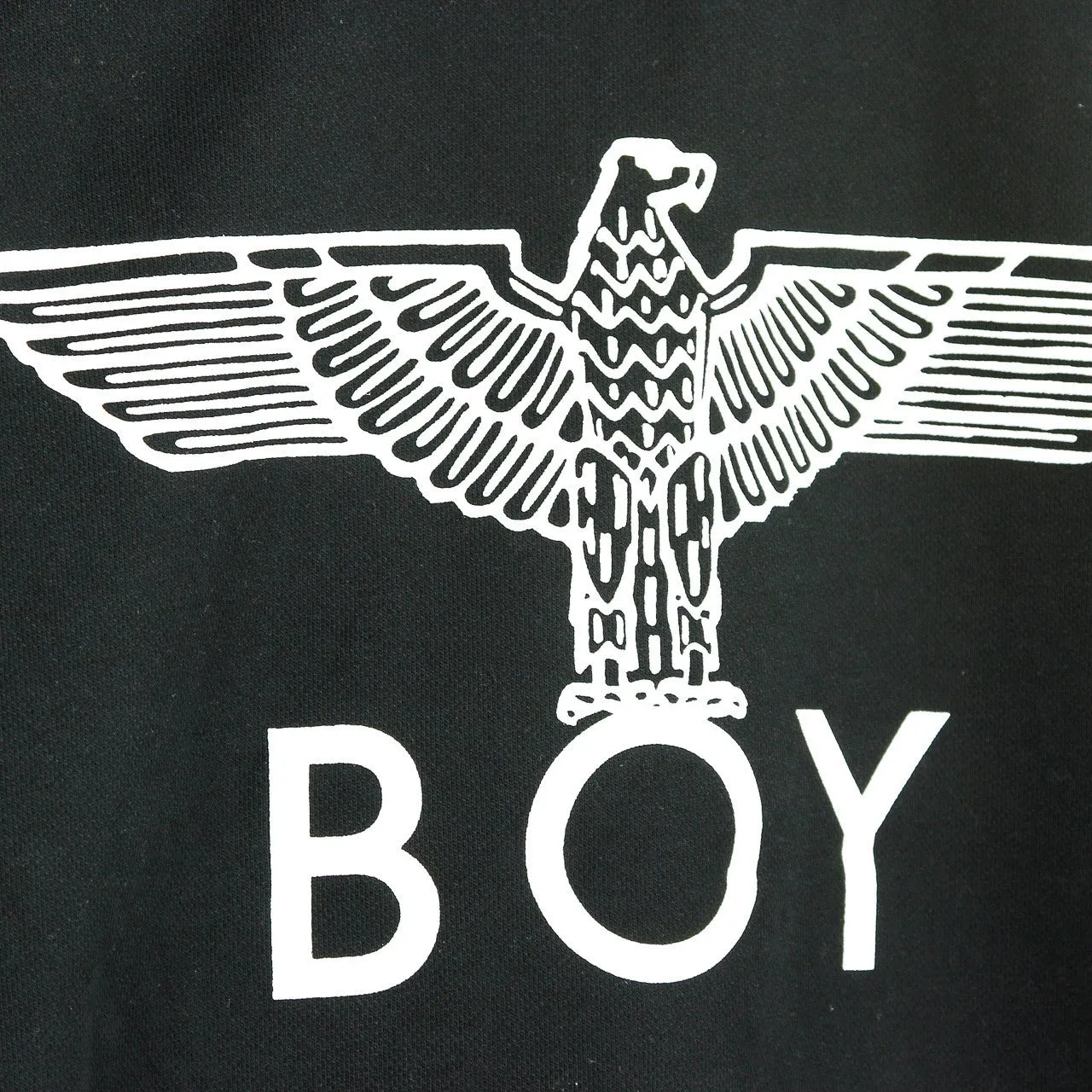 Felpa Girocollo Uomo Eagle Textured Sweat Black/white