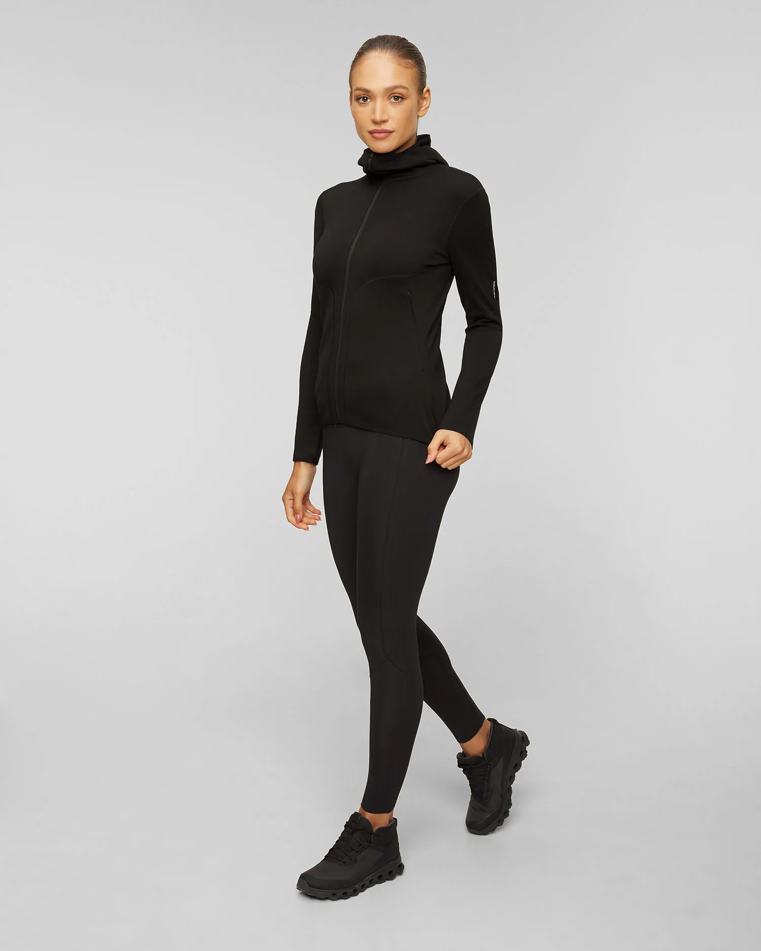 Felpa nera da donna Icebreaker Mer 560 II LS ZH 0a56ss-ib001