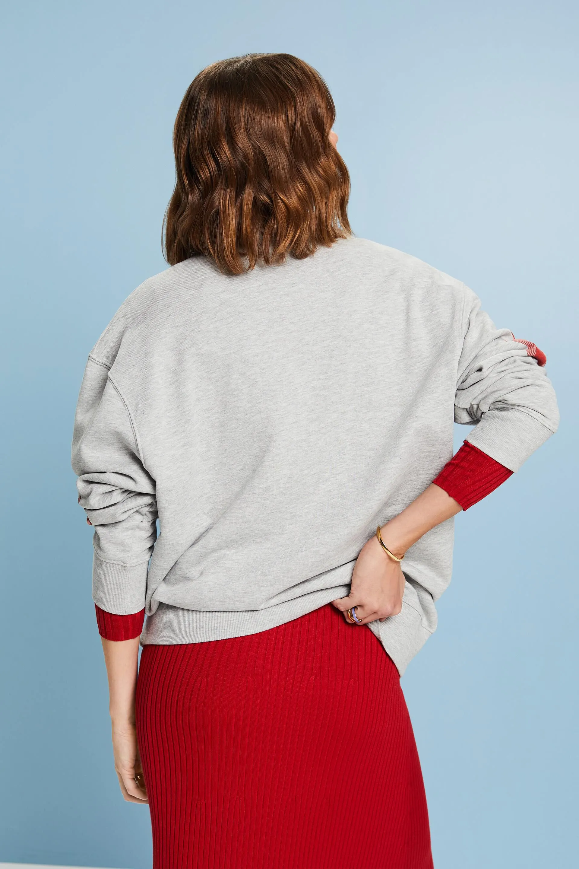 Felpa oversize con perline stampate