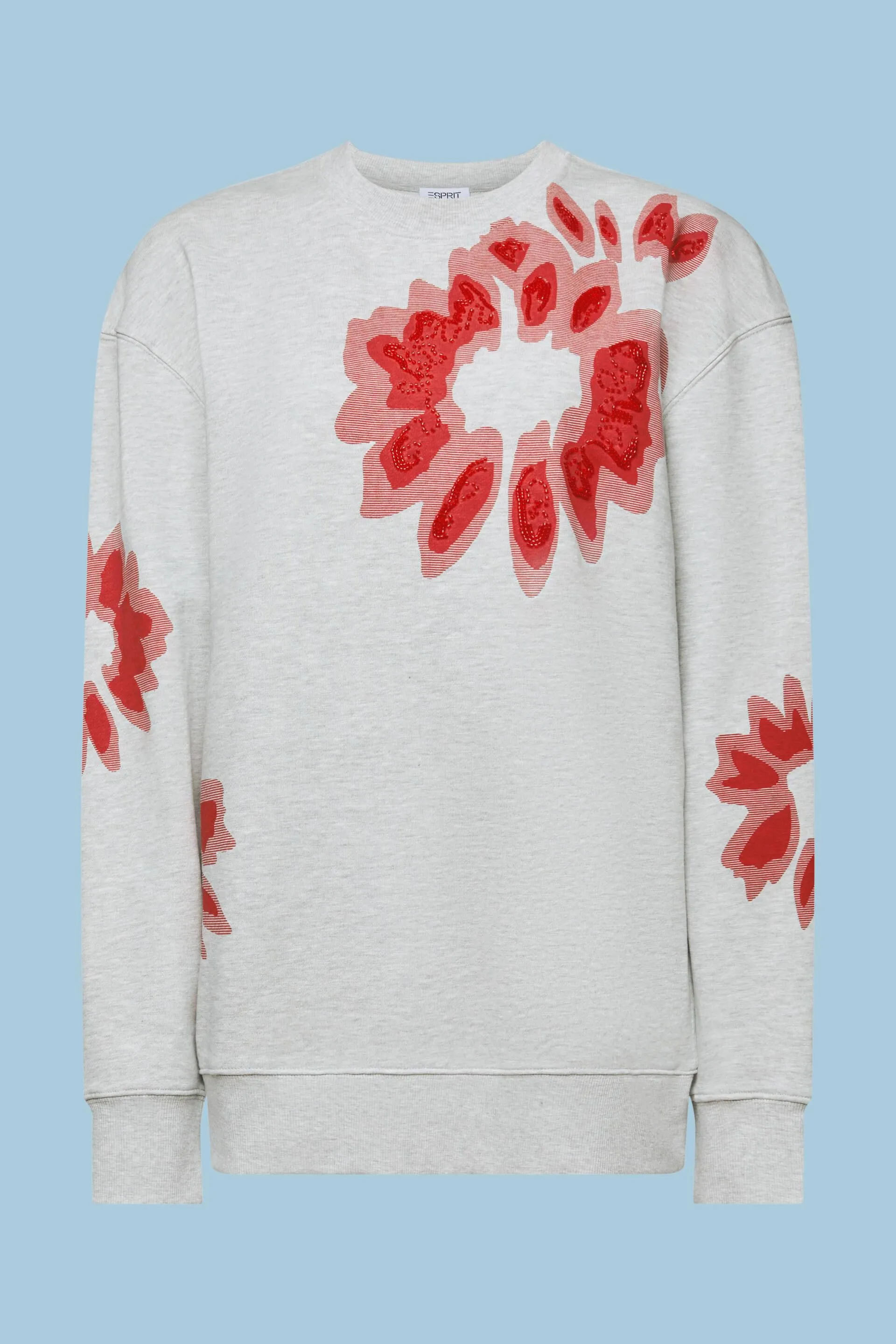 Felpa oversize con perline stampate