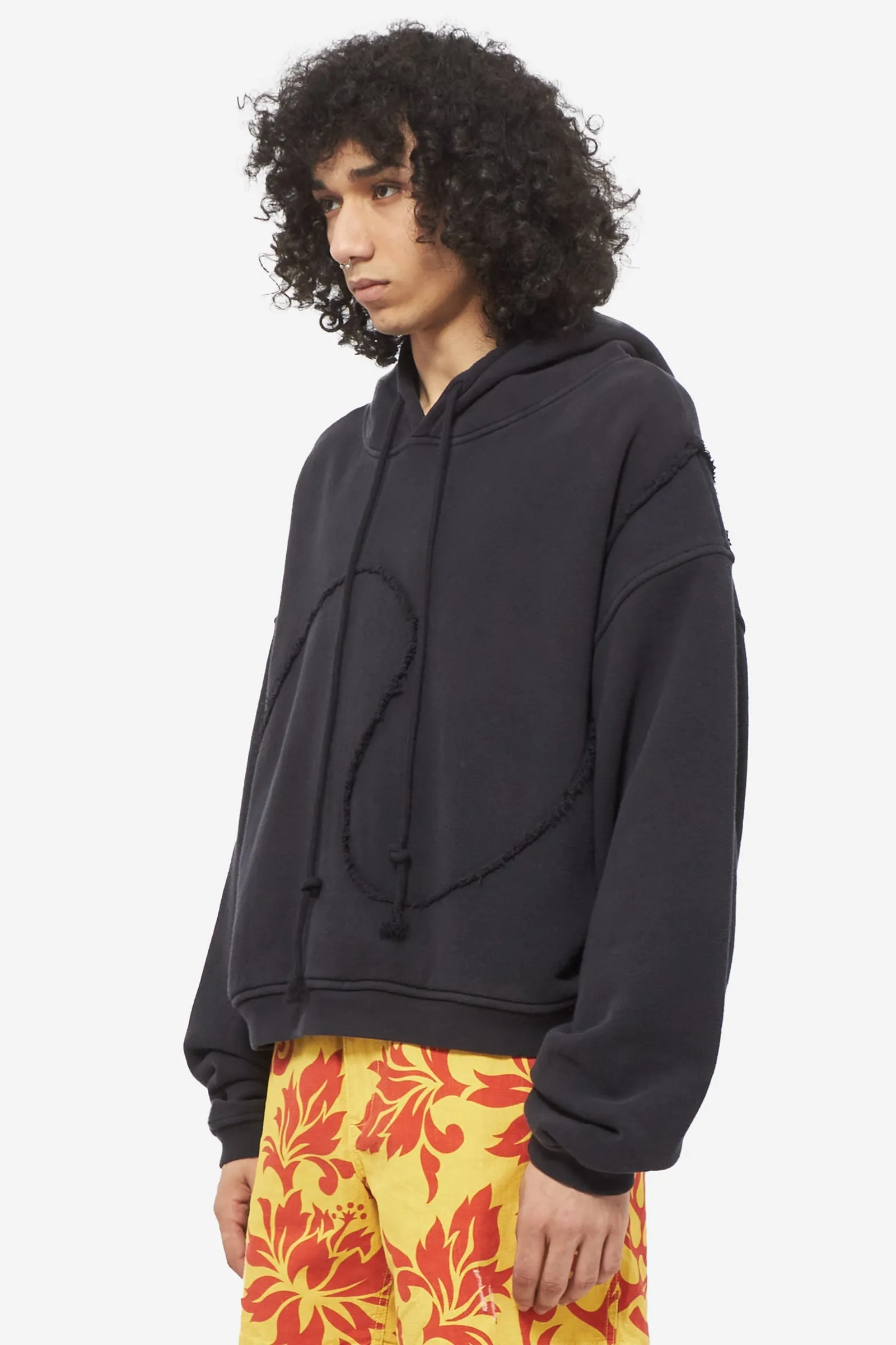 Felpa SWIRL PREMIUM HOODIE in cotone nero