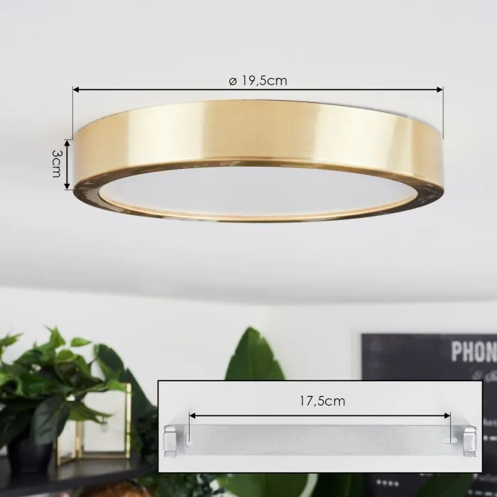 Finsrud Plafoniera LED Oro, 1-Luce