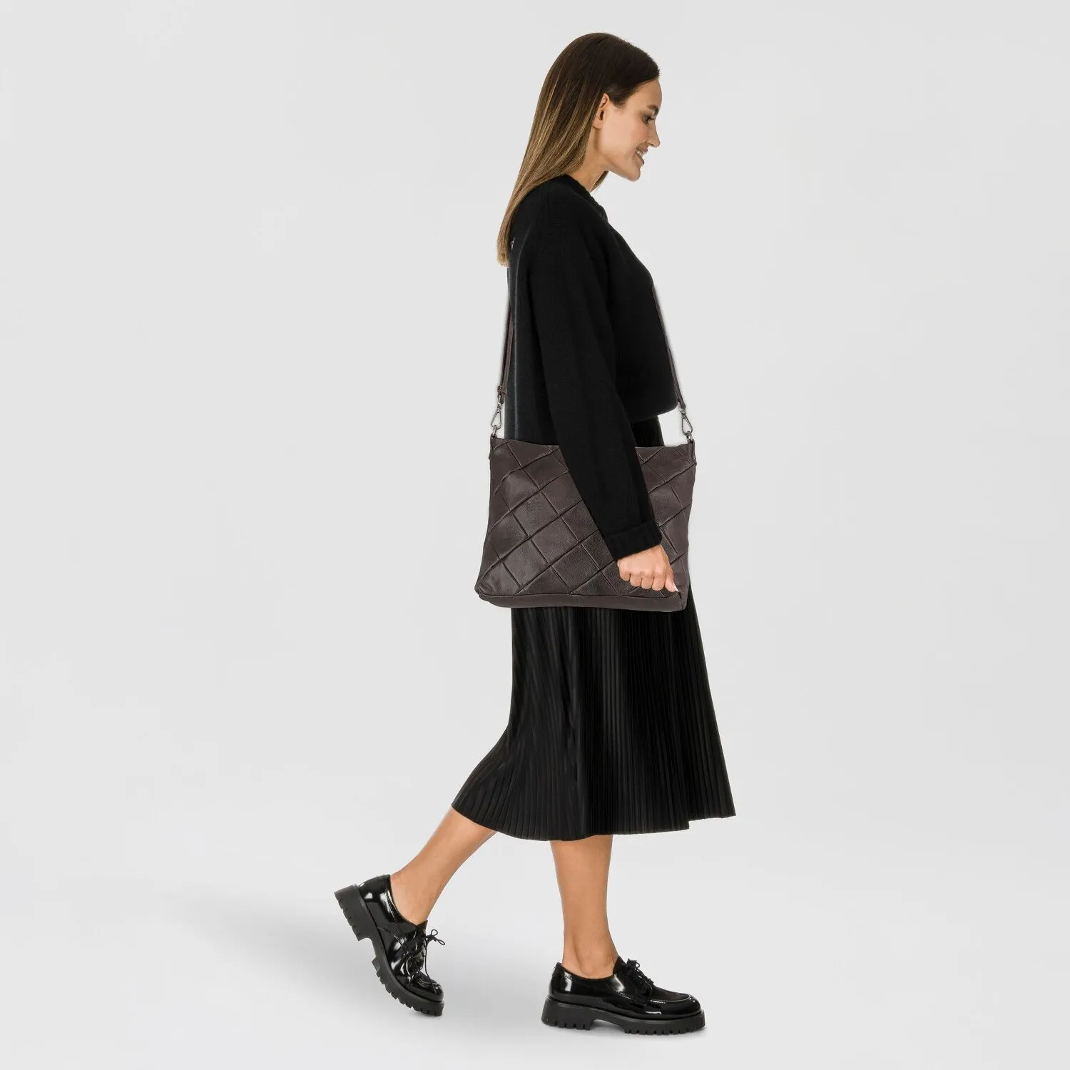 FredsBruder Check my Bag Borsa a tracolla Pelle 35 cm