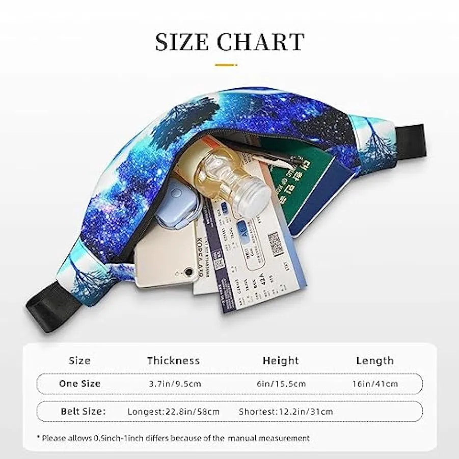 Galaxy Tree of Life Marsupio per donne uomini marsupio cintura regolabile casual petto borsa marsupione per viaggi escursionismo