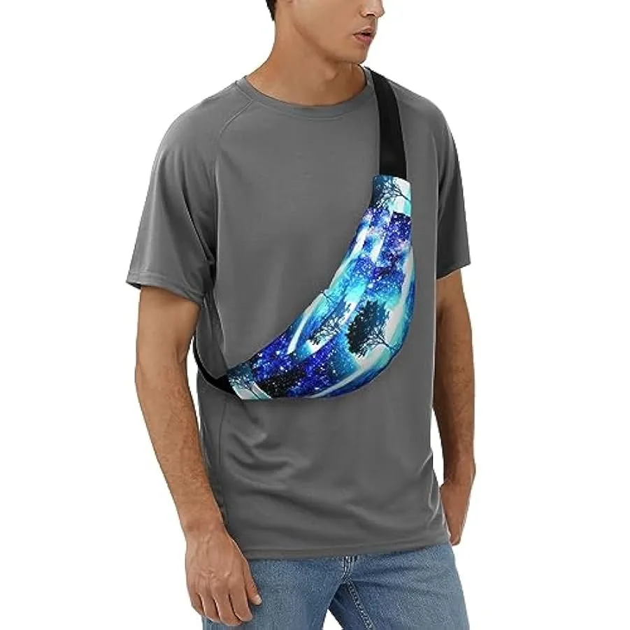 Galaxy Tree of Life Marsupio per donne uomini marsupio cintura regolabile casual petto borsa marsupione per viaggi escursionismo