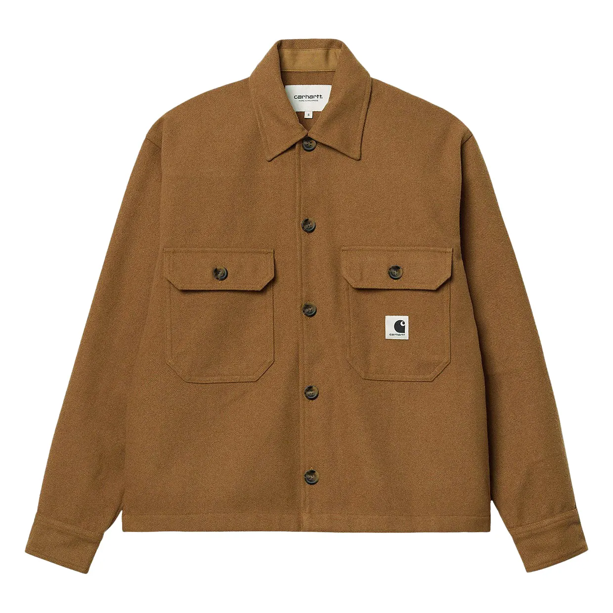 Giacca-Camicia Donna Carhartt WIP W' Wiston Shirt Jac Marrone