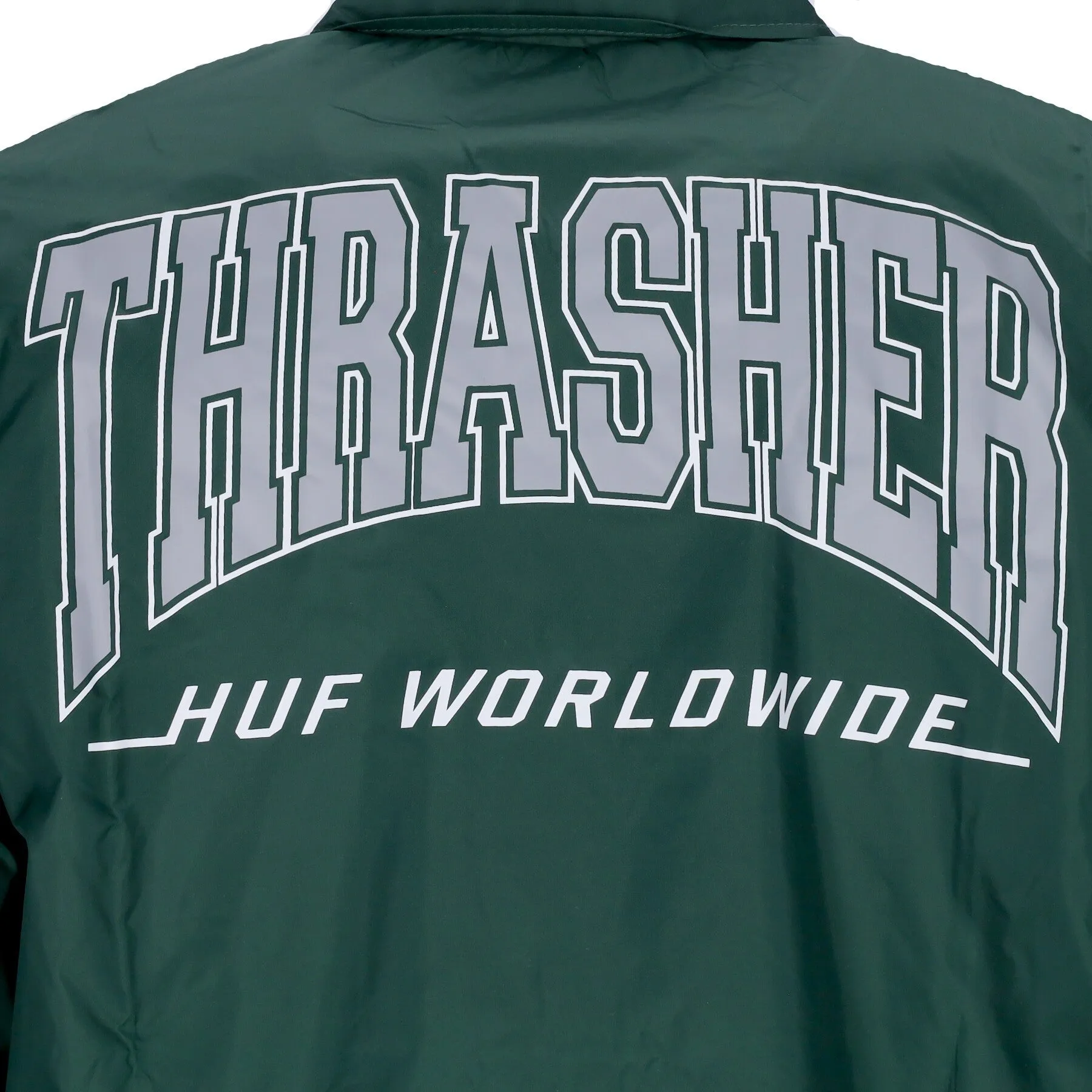 Giacca Coach Jacket Uomo Split Coaches Jacket X Thrasher Black