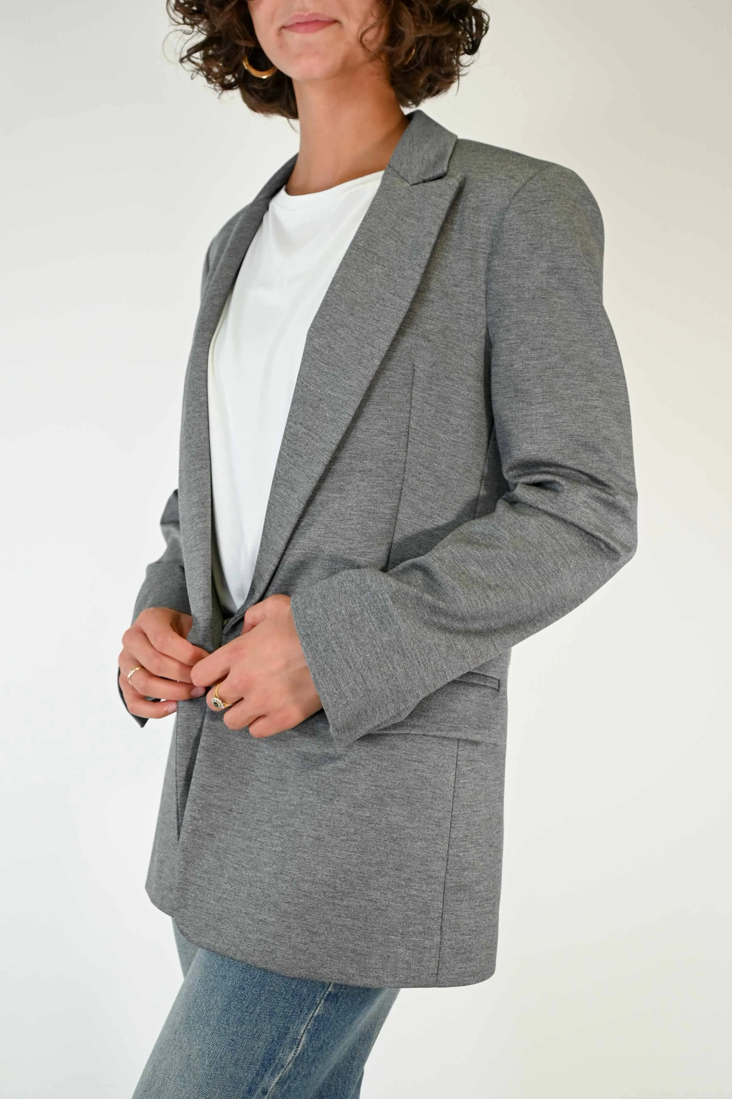 GIACCA CON BAVERO LUNGO PUNTO MILANO GRIGIO