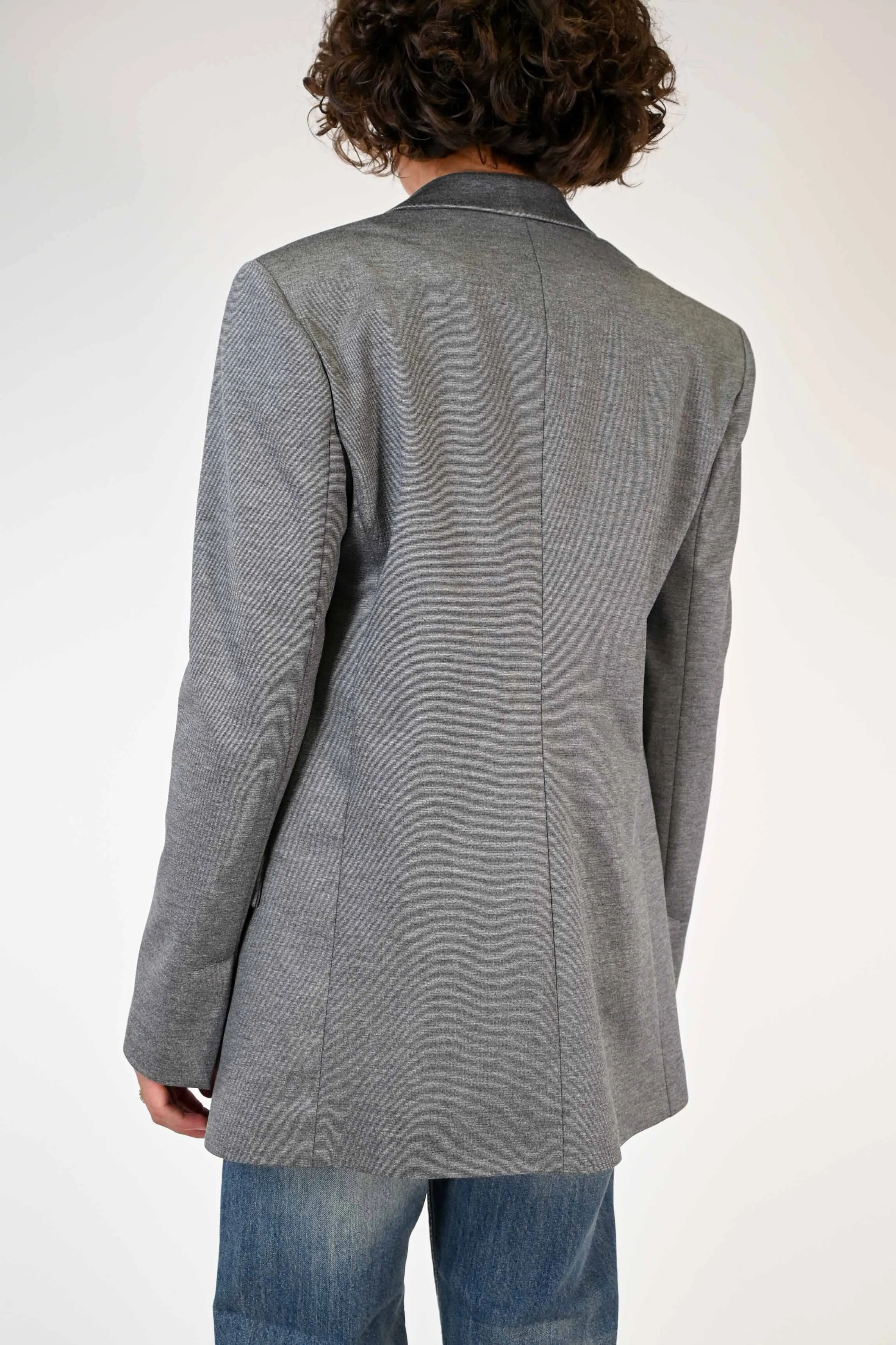 GIACCA CON BAVERO LUNGO PUNTO MILANO GRIGIO