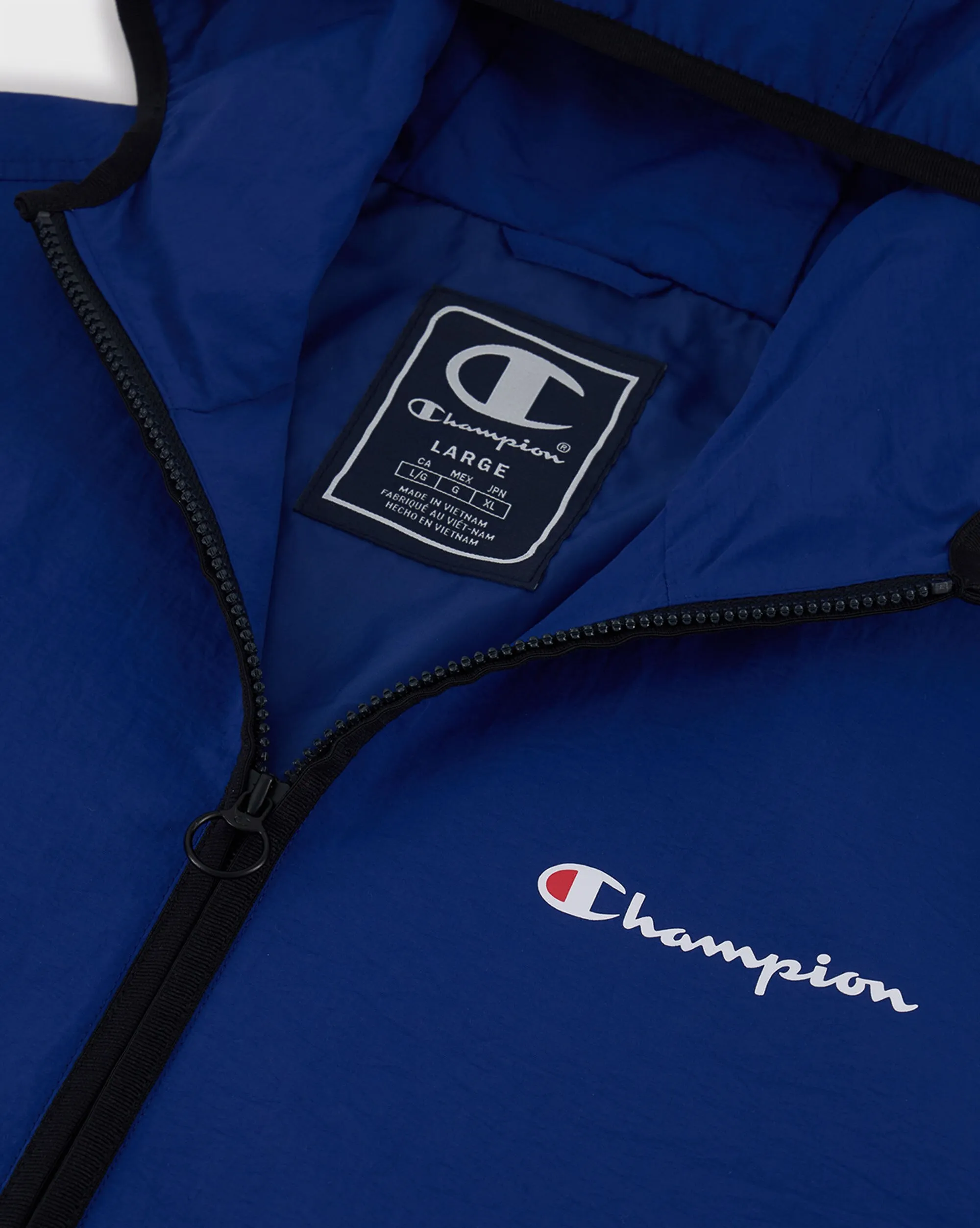 Giacca Con Cappuccio Full-Zip Blu Uomo