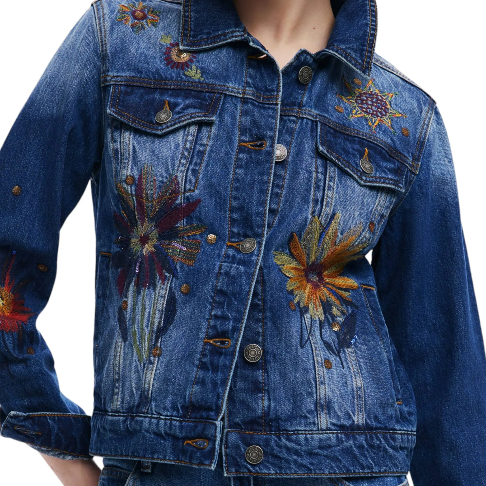 Giacca Desigual 24wwed18 5053 denim medium wash