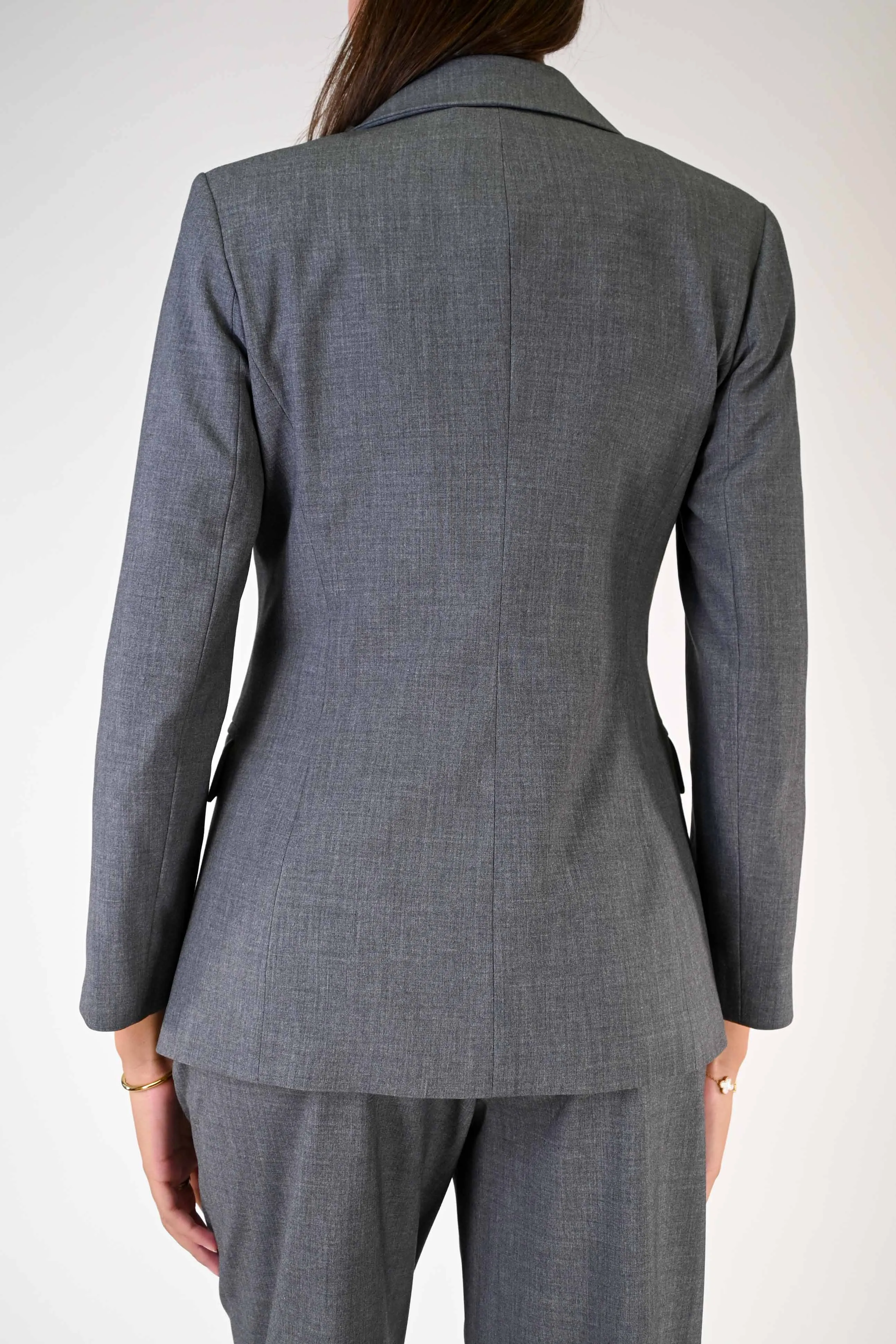 GIACCA DOPPIOPETTO IN POLIVISCOSA COLOR GRIGIO