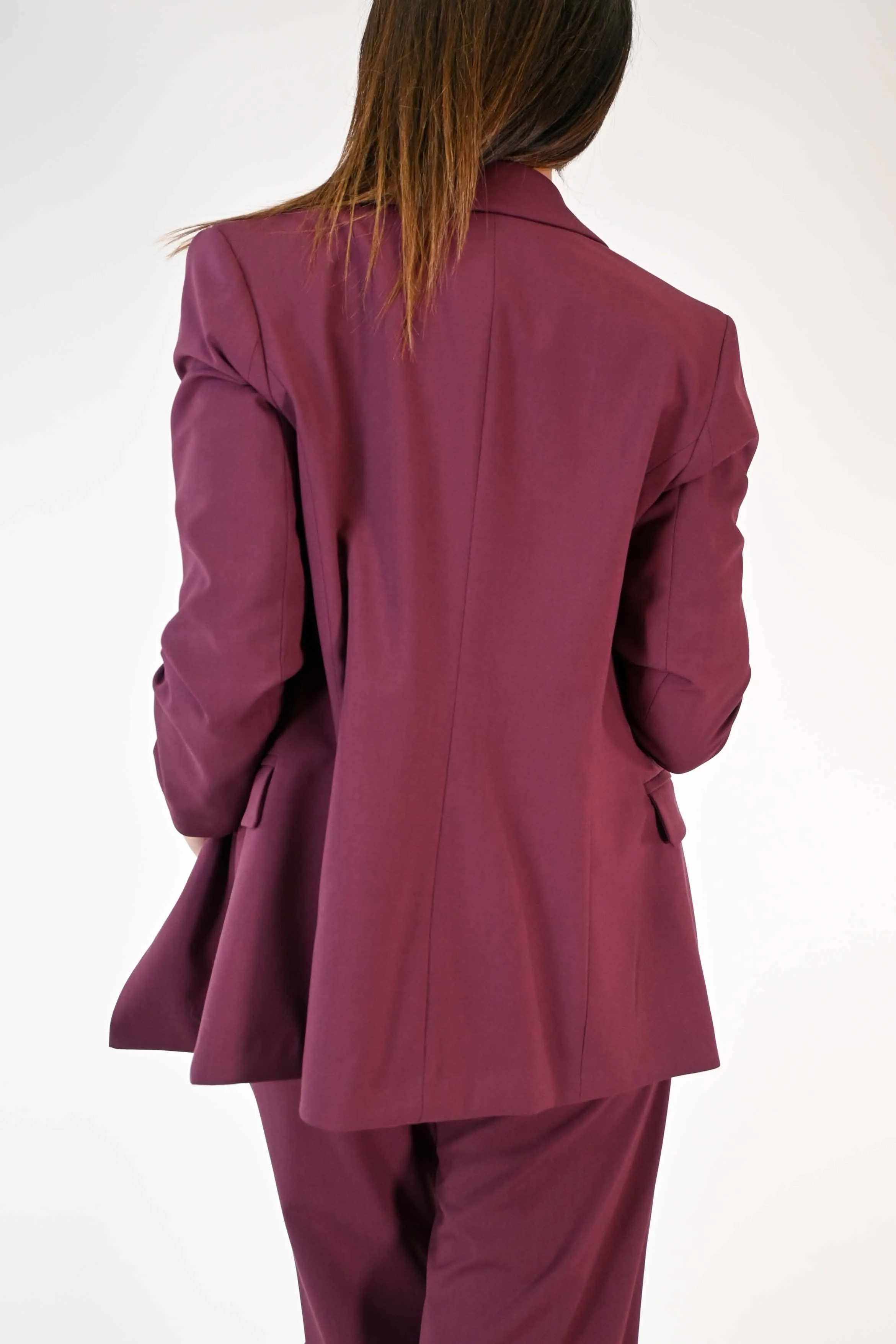 GIACCA DOPPIOPETTO IN POLOVISCOSA COLOR BORDEAUX