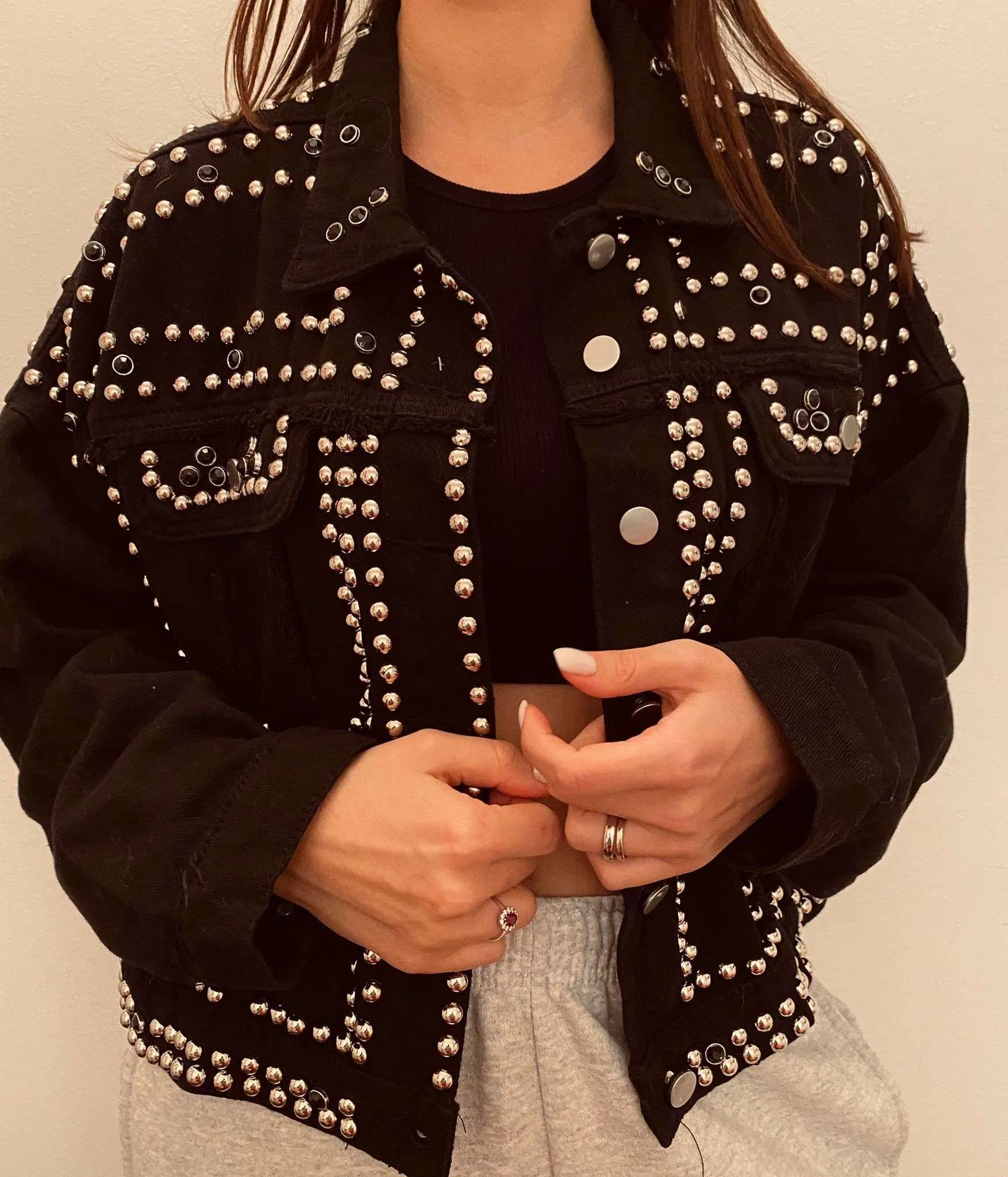 Giacca in Jeans nero