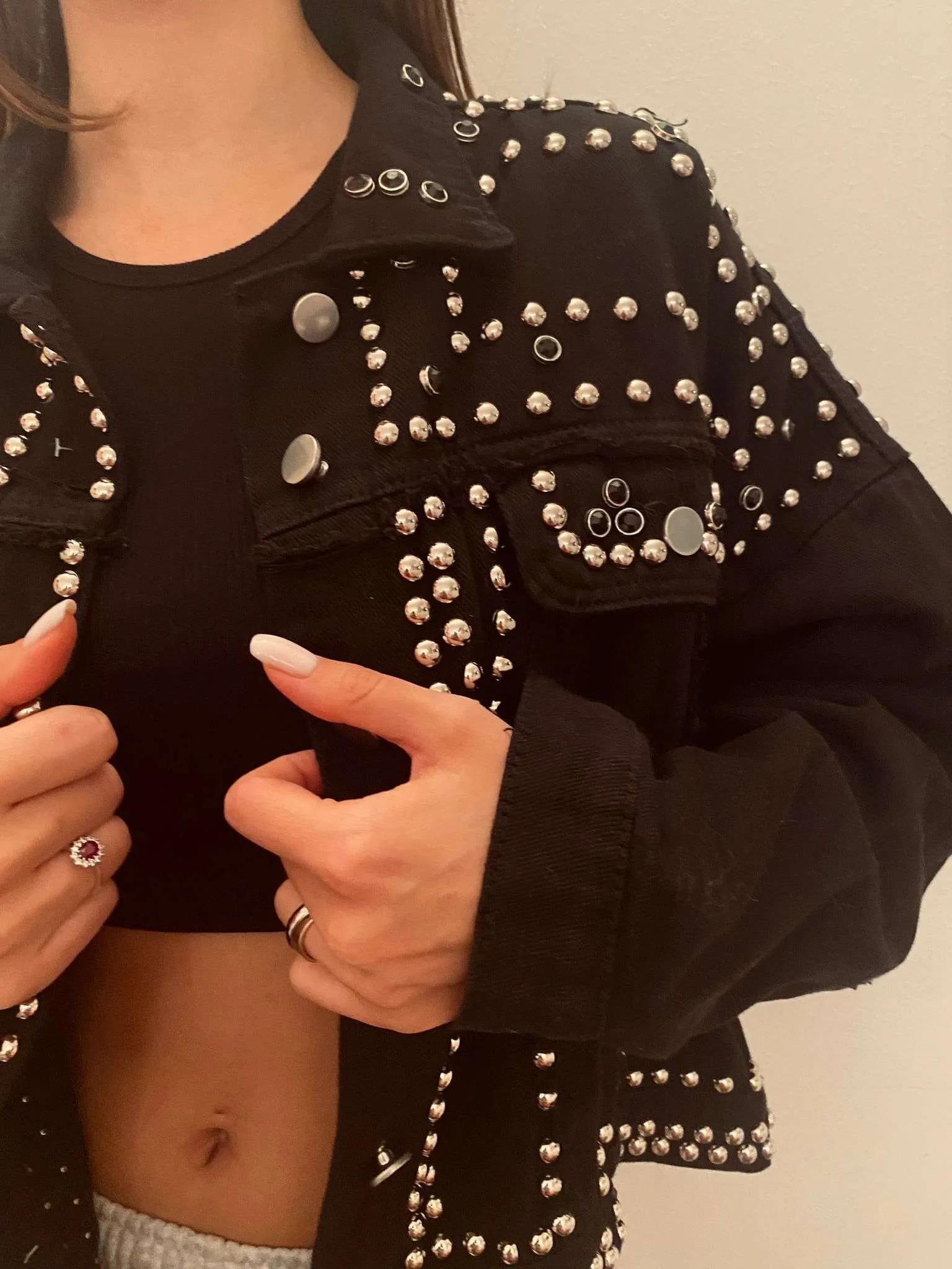 Giacca in Jeans nero