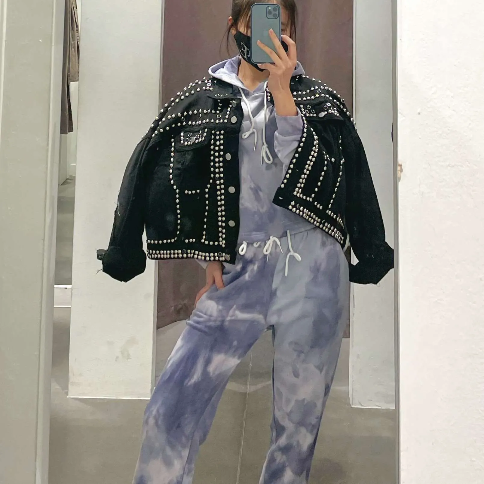 Giacca in Jeans nero
