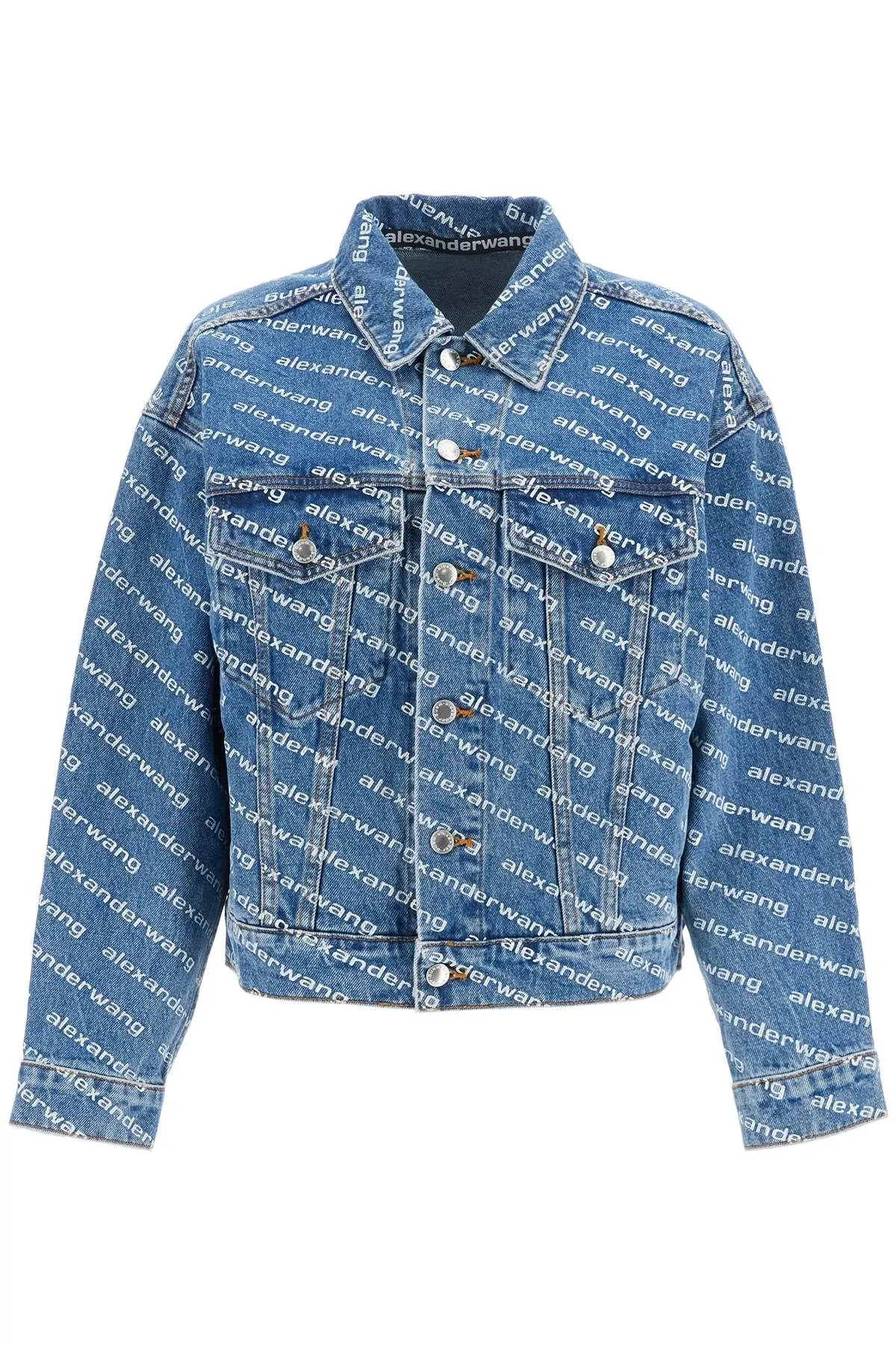 Giacca logata in denim