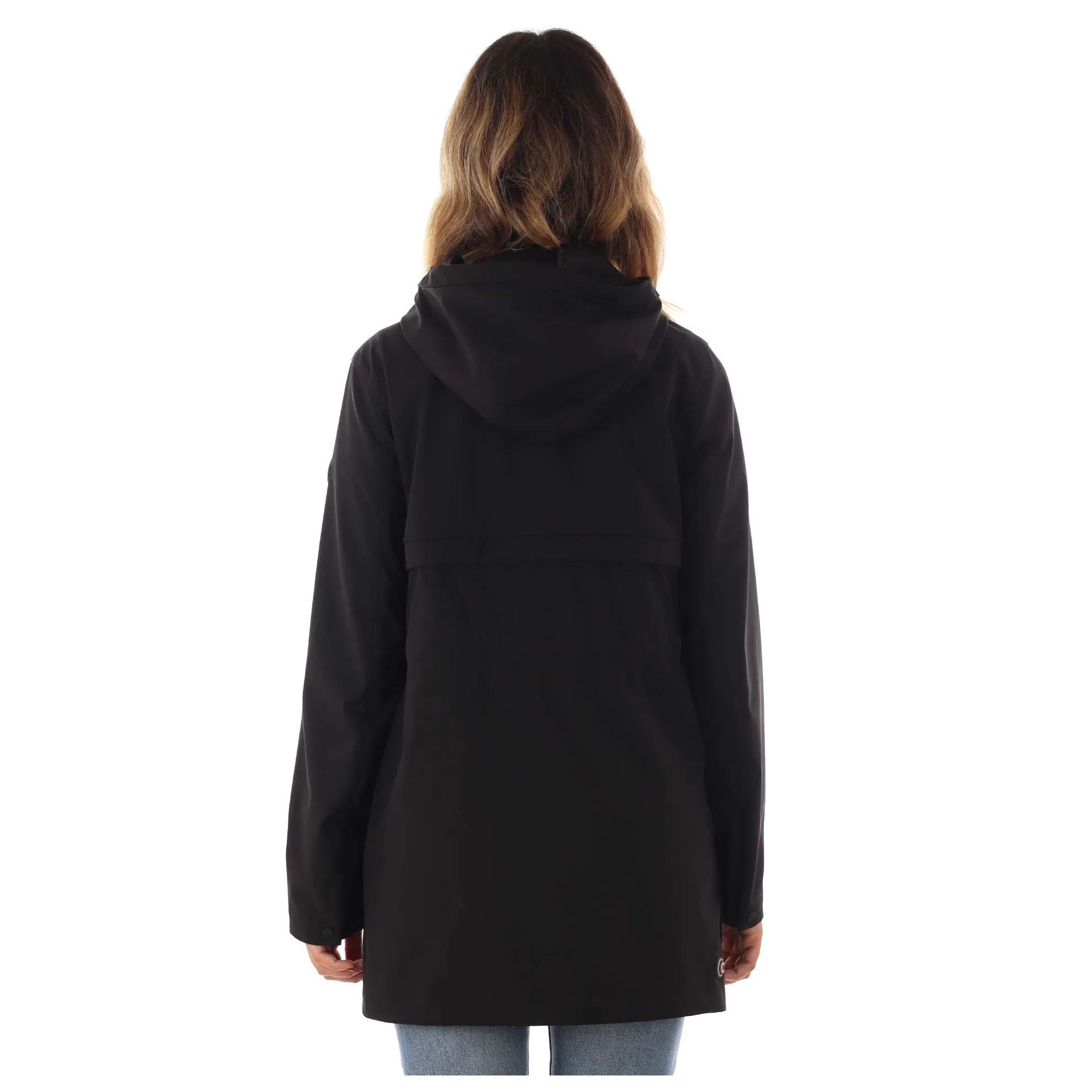 Giacca lunga in softshell stretch