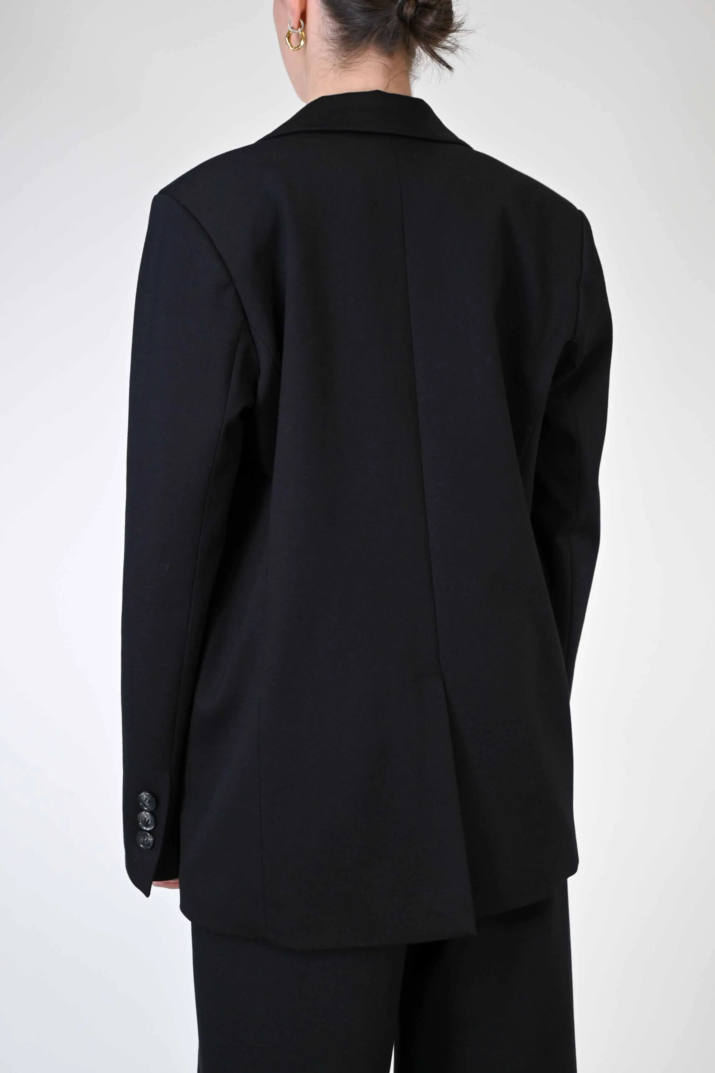 GIACCA OVER CON APPLICAZIONI STELLE/LOVE COLOR NERO