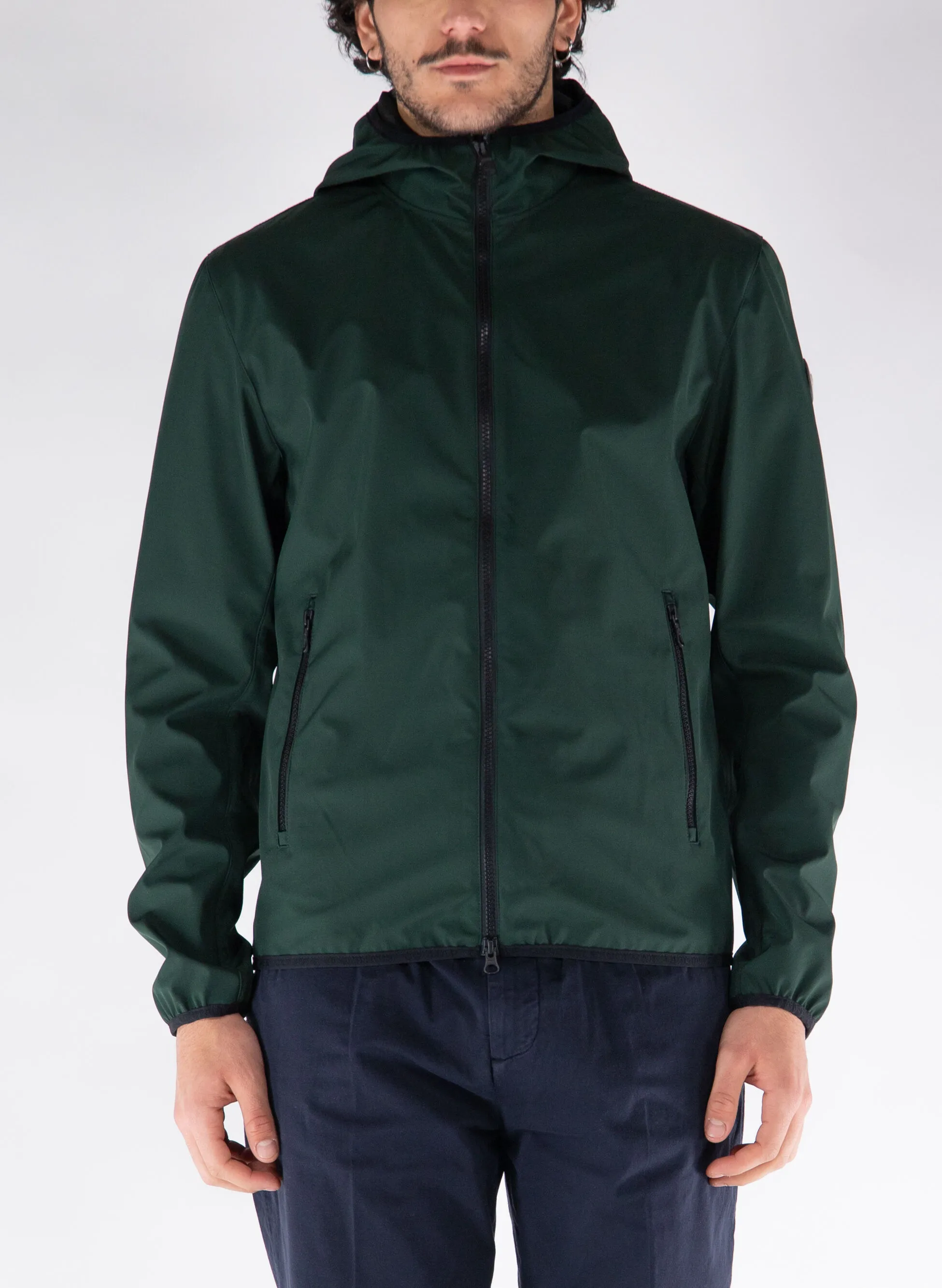 giacca softshell con cappuccio