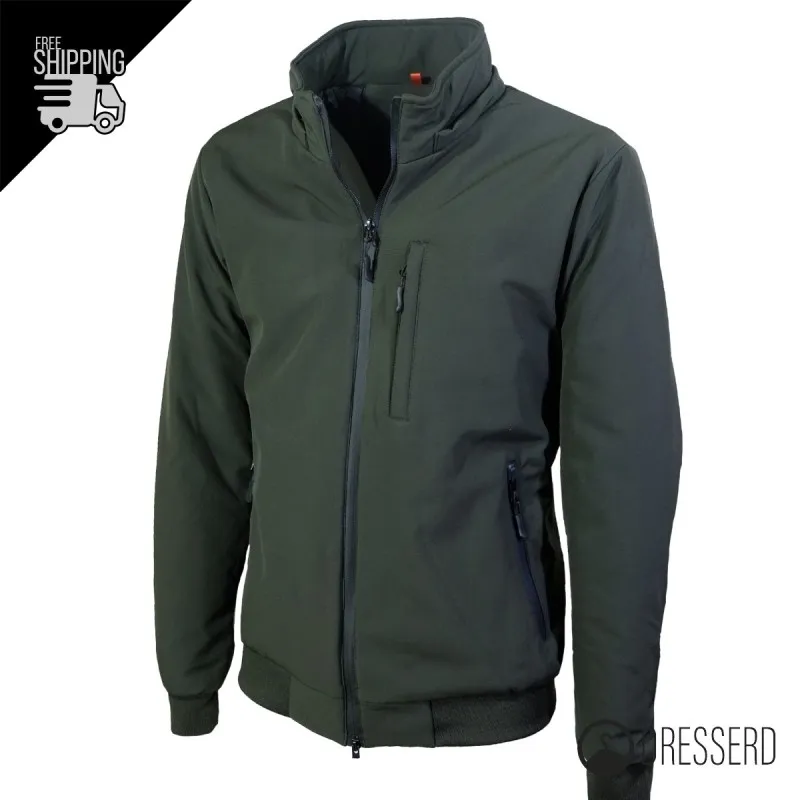 Giubbotto Uomo Invernale con Cappuccio Smontabile Bomber balza in cotone  Tessuto Tecnico Semi Slim Fit Dresserd