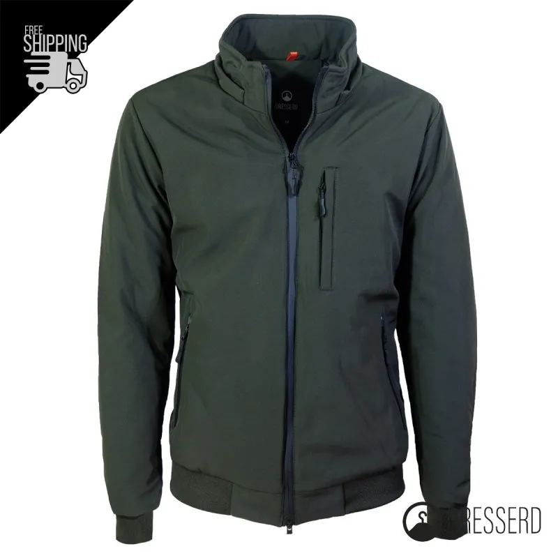 Giubbotto Uomo Invernale con Cappuccio Smontabile Bomber balza in cotone  Tessuto Tecnico Semi Slim Fit Dresserd