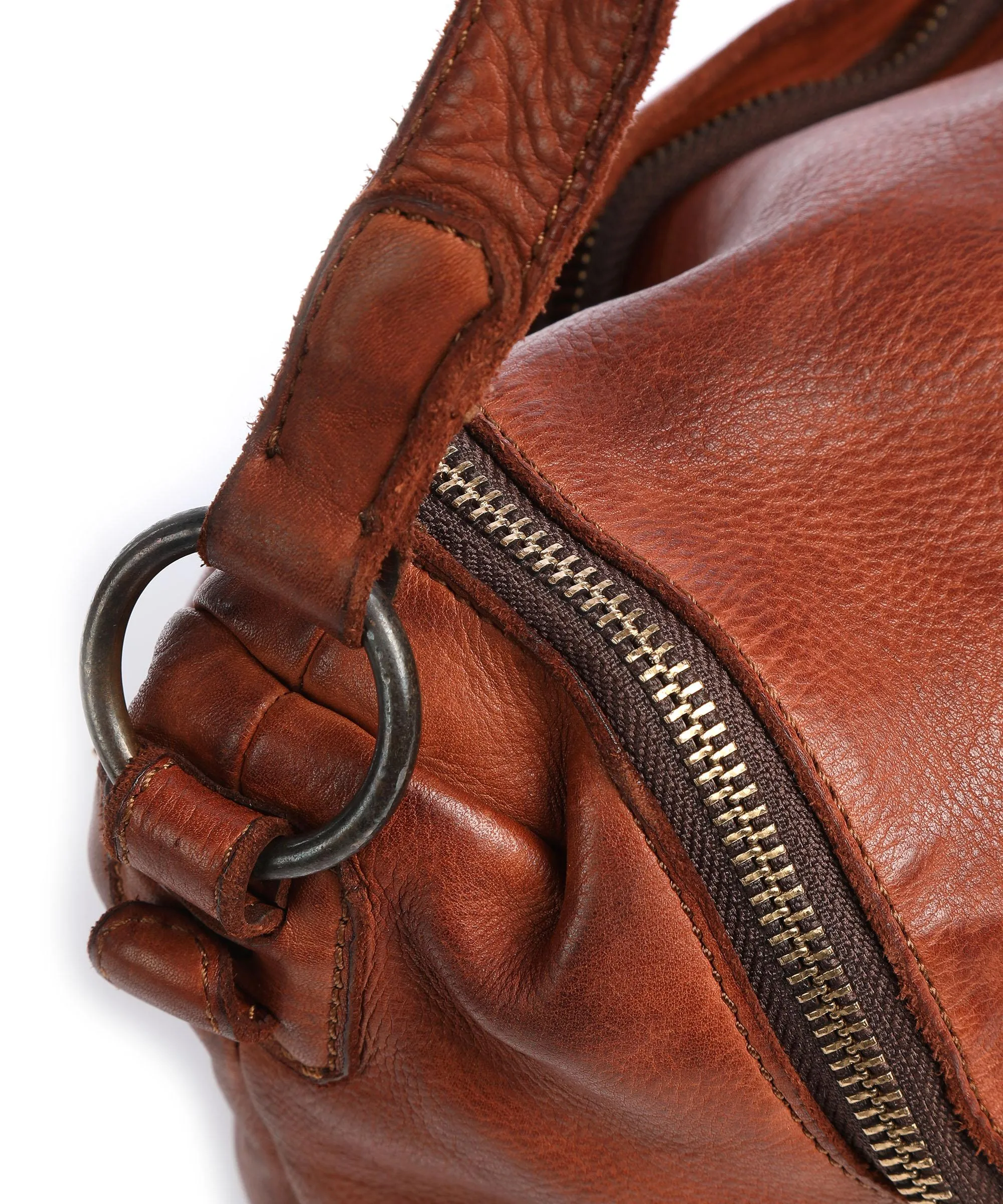  Harold's Submarine Borsa a spalla pelle bovina cognac  