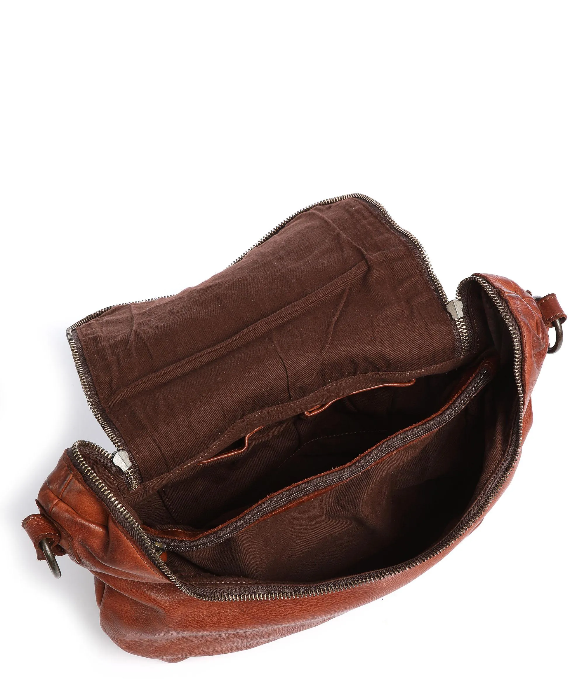  Harold's Submarine Borsa a spalla pelle bovina cognac  