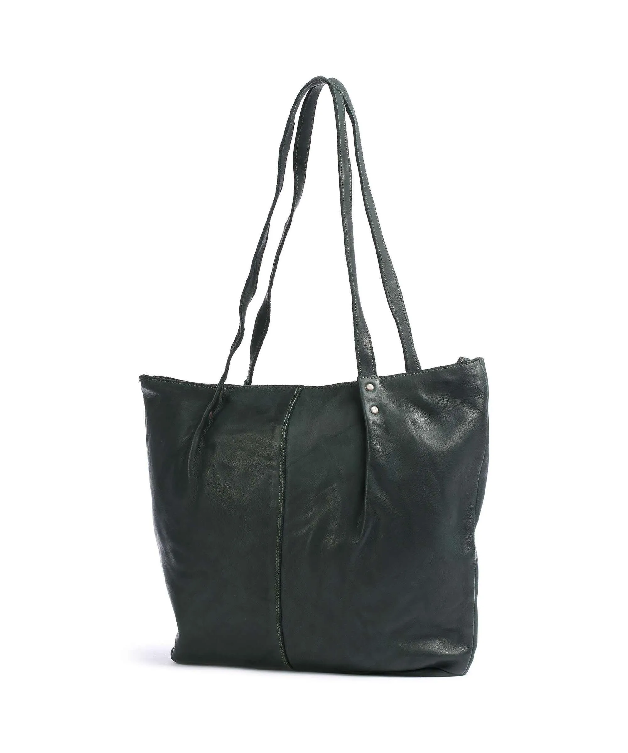  Harold's Submarine Borsa shopper morbida pelle bovina verde scuro  