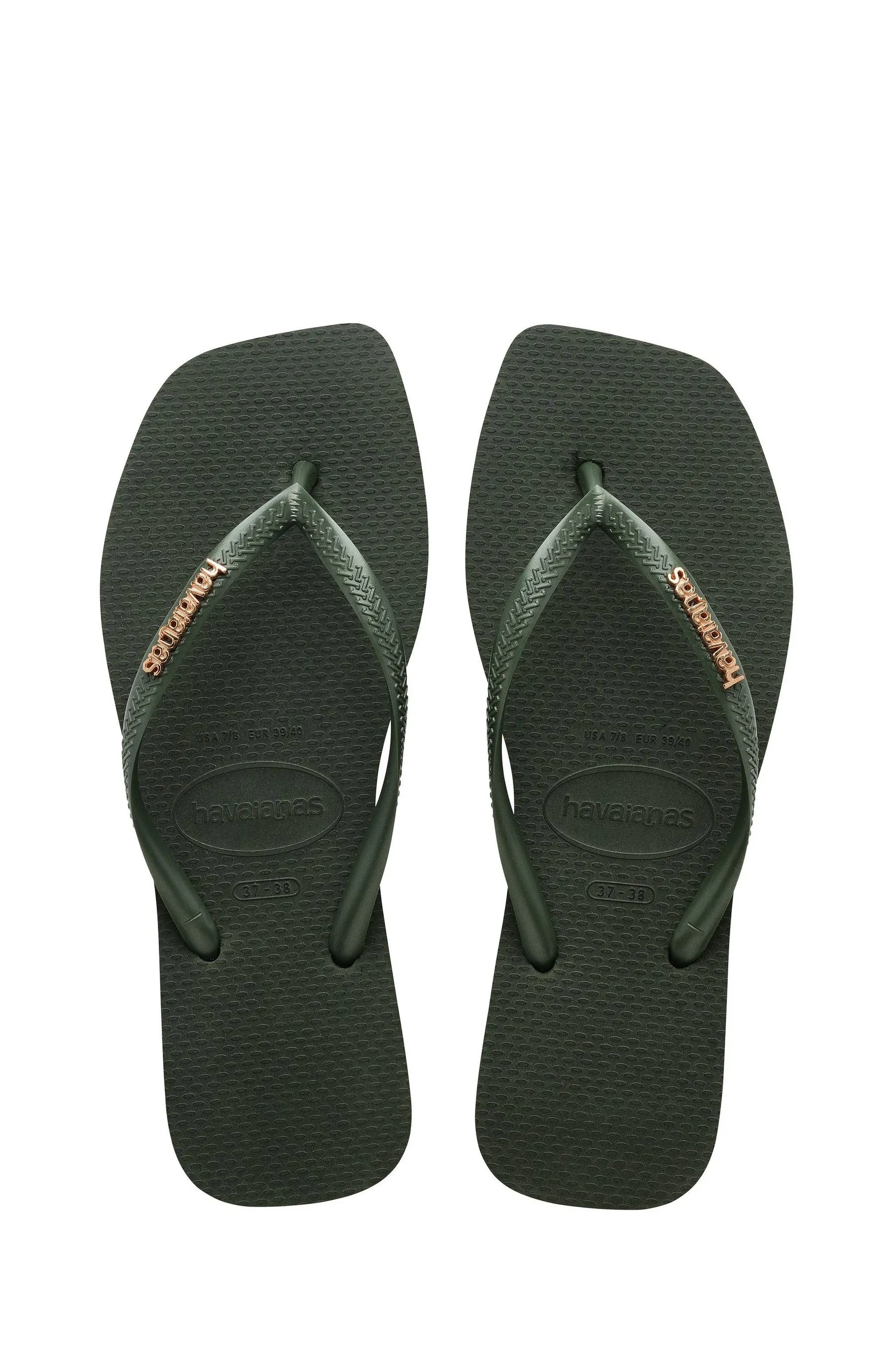 Havaianas - Dettagli metallizzati Sandali con logo quadrato