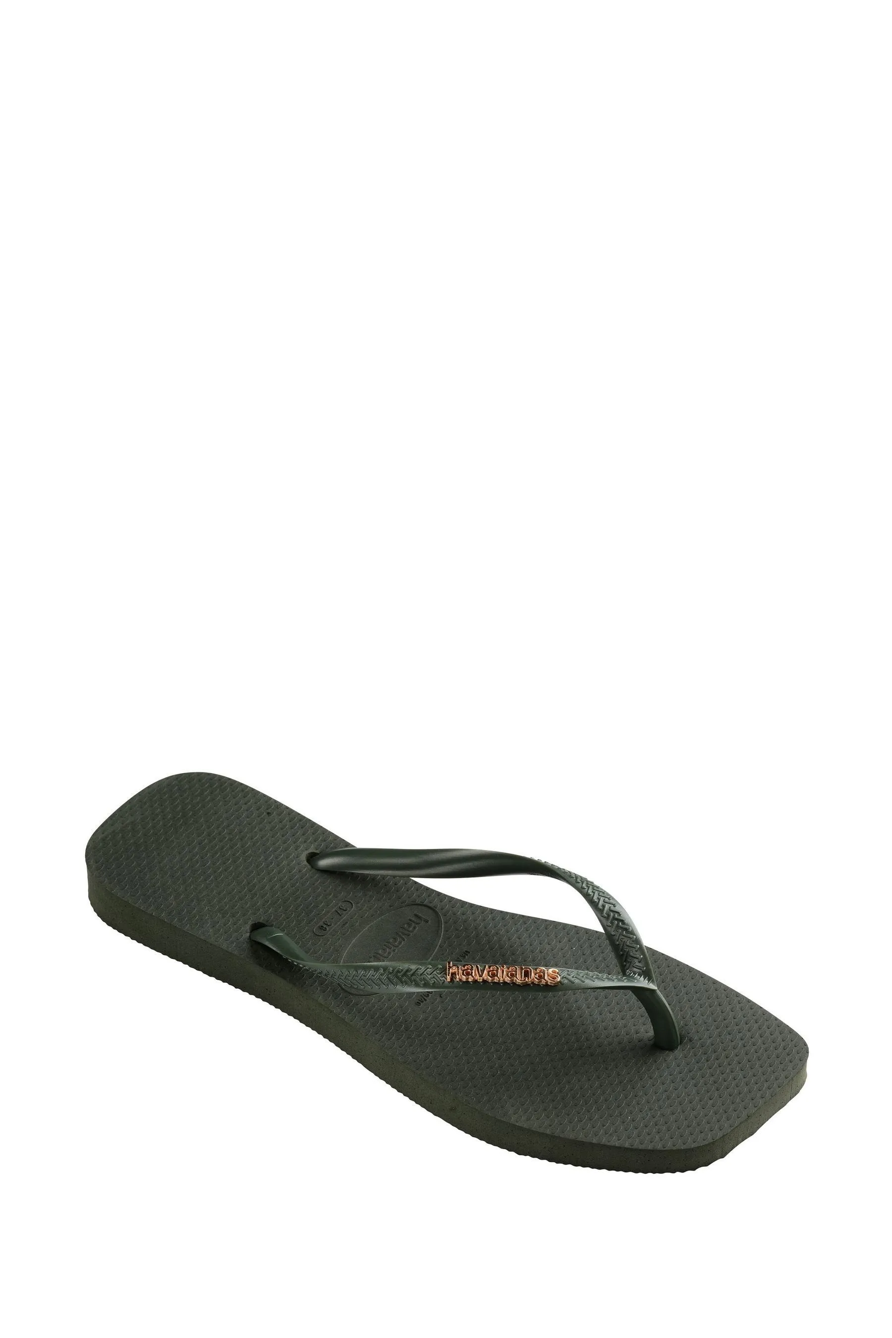 Havaianas - Dettagli metallizzati Sandali con logo quadrato