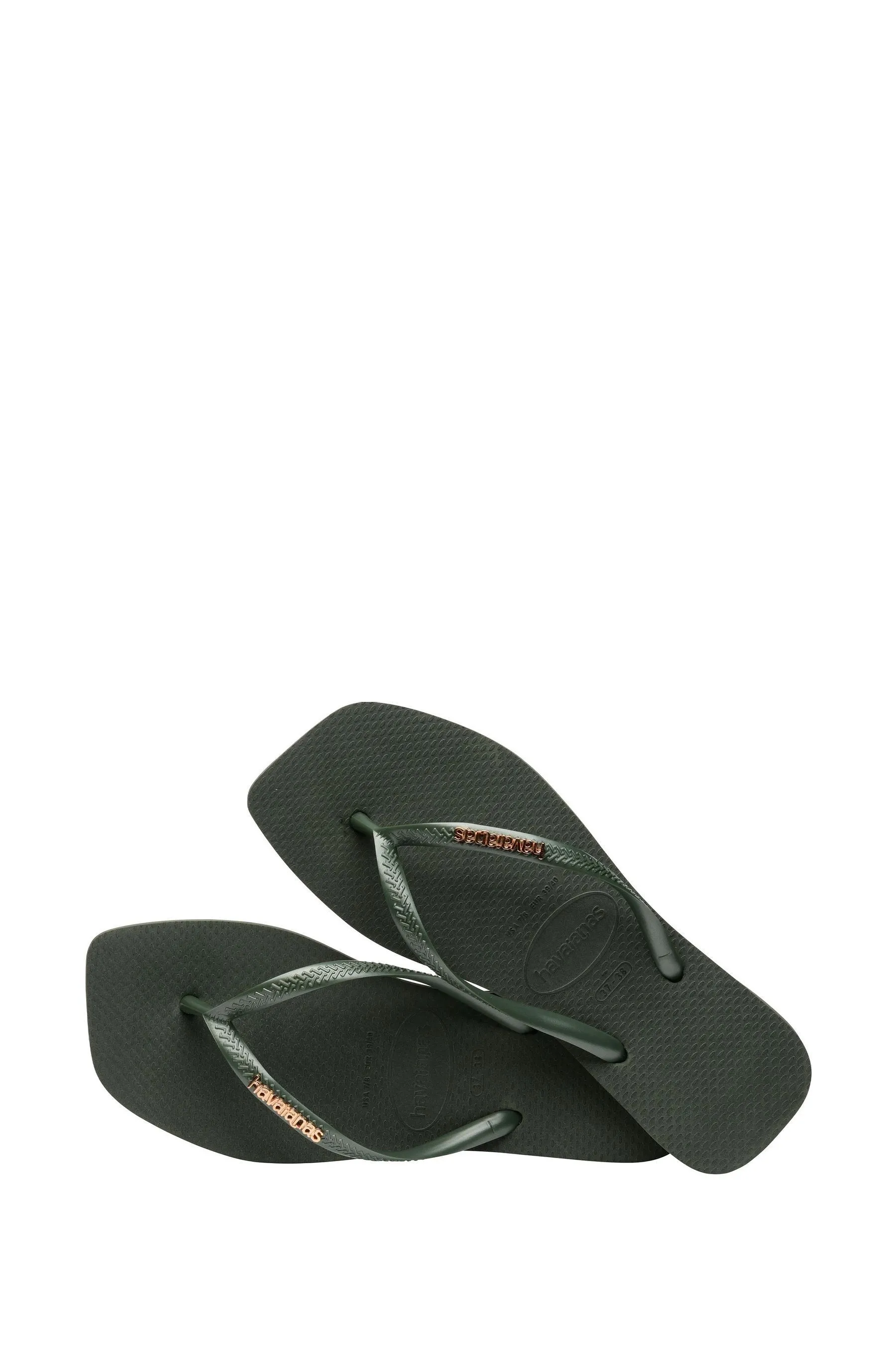 Havaianas - Dettagli metallizzati Sandali con logo quadrato
