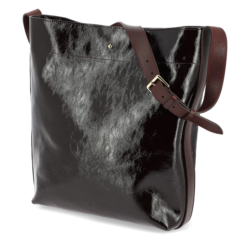  HERBERT FRERE SOEUR   LE ENZO CRISPY - Shopping bag in pelle | Rosso