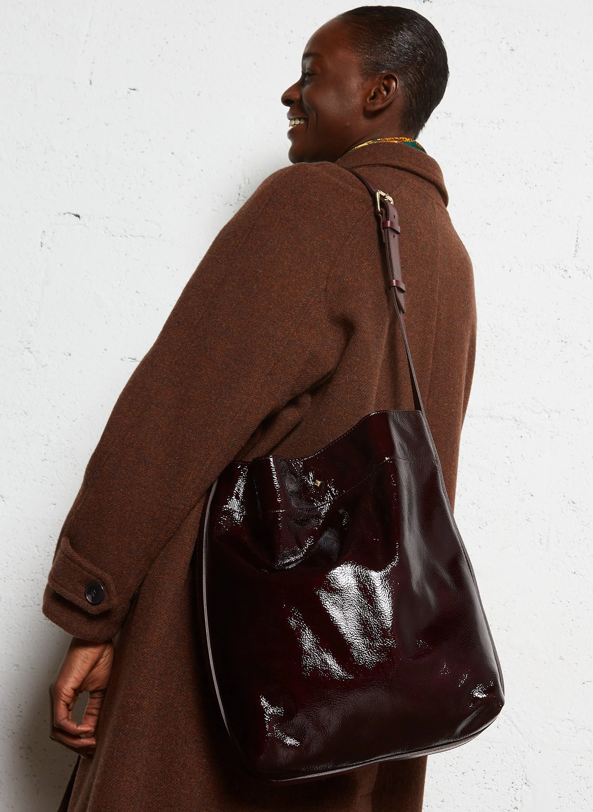  HERBERT FRERE SOEUR   LE ENZO CRISPY - Shopping bag in pelle | Rosso