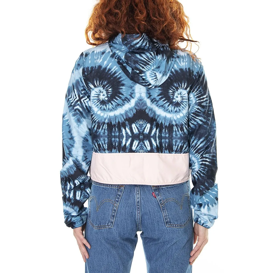 Herschel Cropped Wind Tie Dye - Giacca Invernale Donna Indigo / Blu / Rosewater    