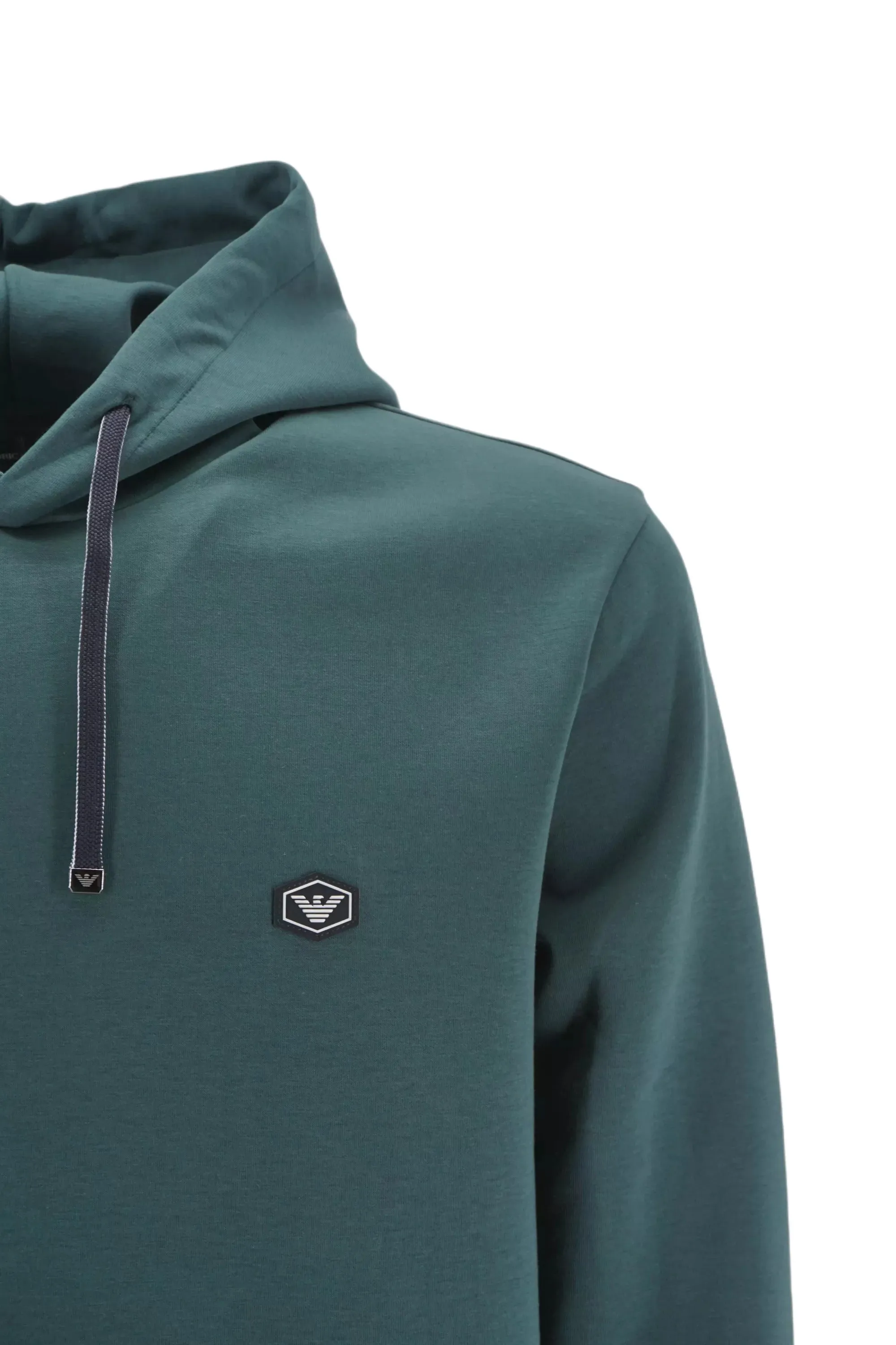 Hooded Sweatshirt with Emporio Armani Logo / Green